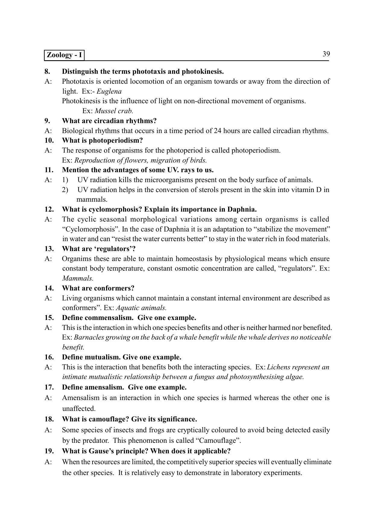 TS SCERT Inter 2nd Year Zoology I Path 1 (Telugu Medium) Text Book - Page 44