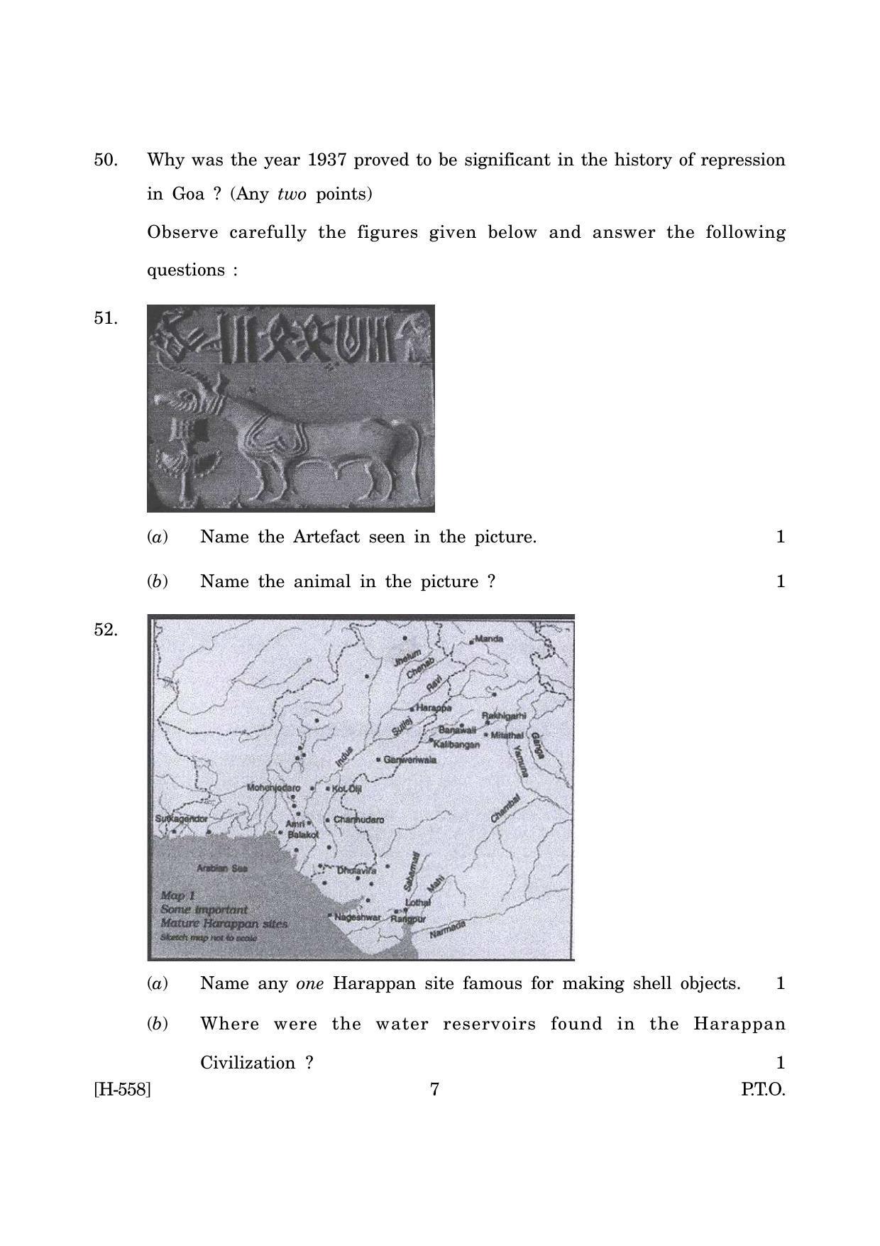 Goa Board Class 12 History -CWSN (March 2019) Question Paper - Page 7