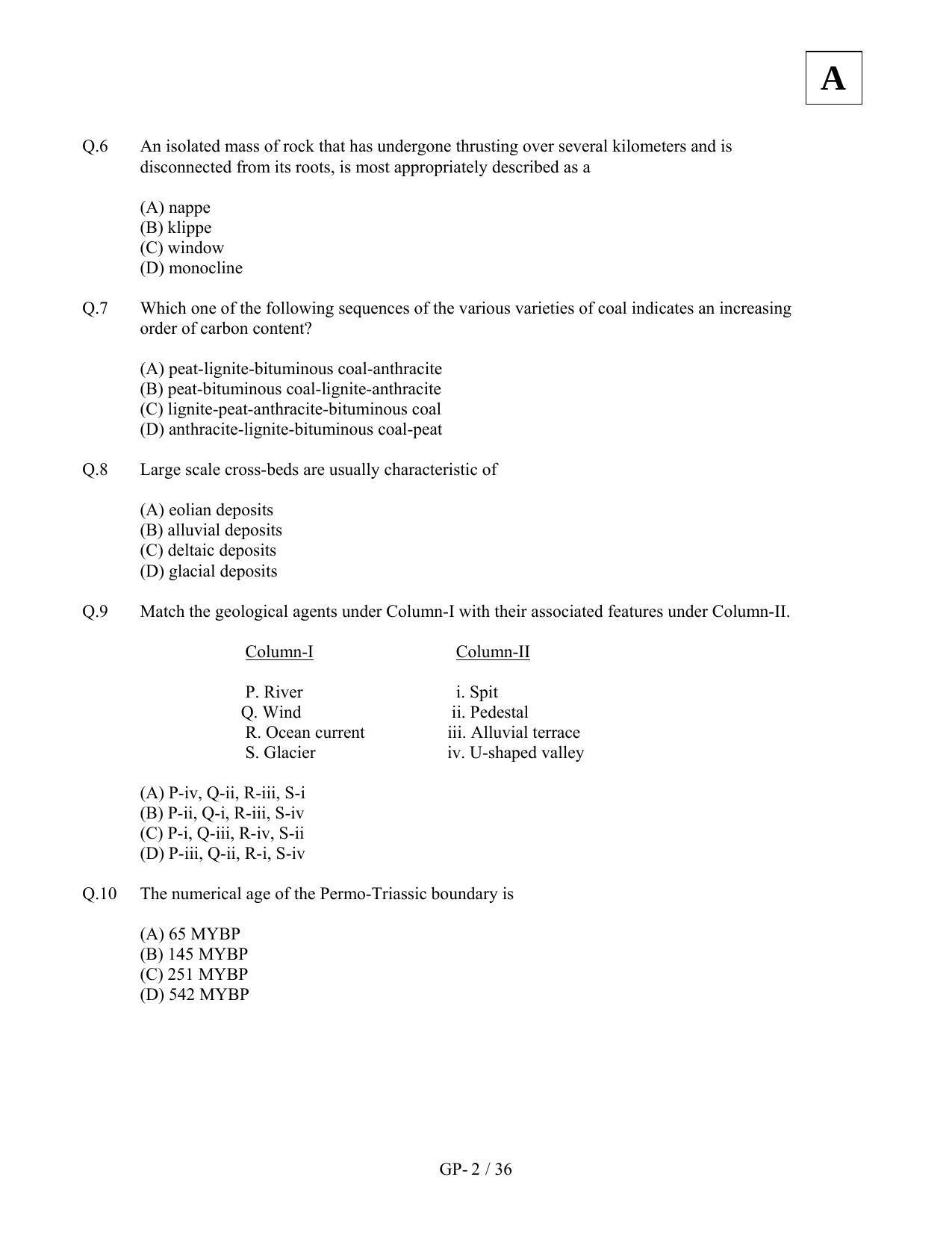 JAM 2011: GP Question Paper - Page 4