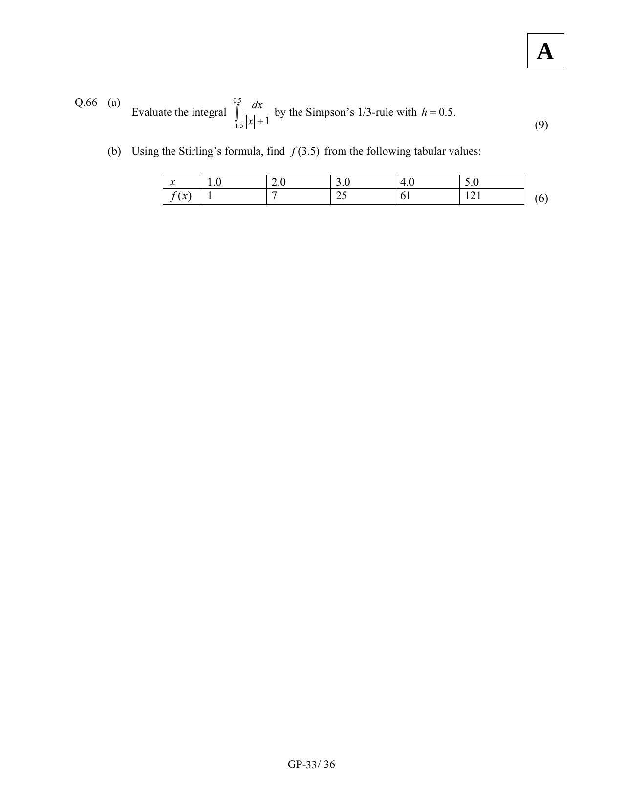 JAM 2011: GP Question Paper - Page 35