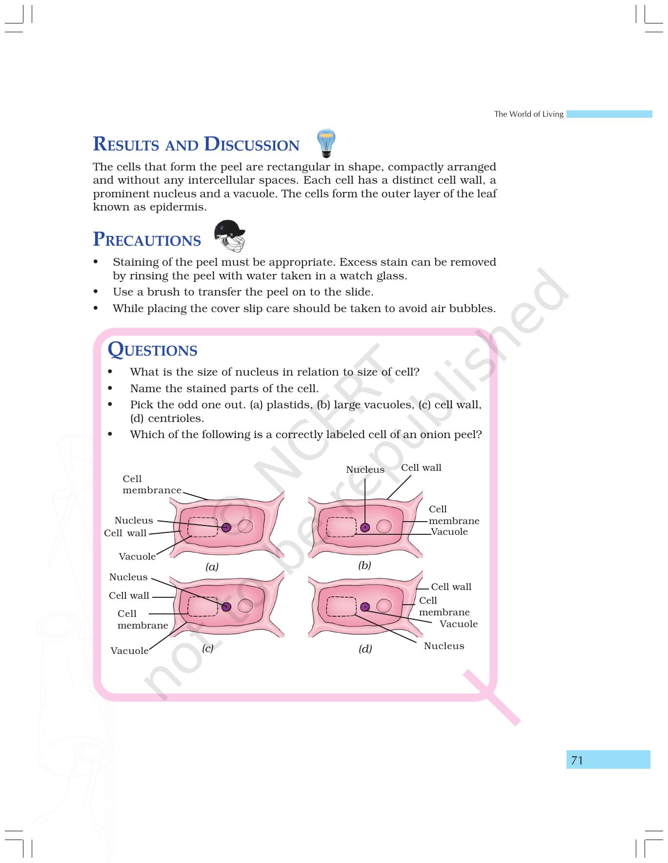 NCERT Laboratory Manuals for Class IX Science - The World of Living - Page 3