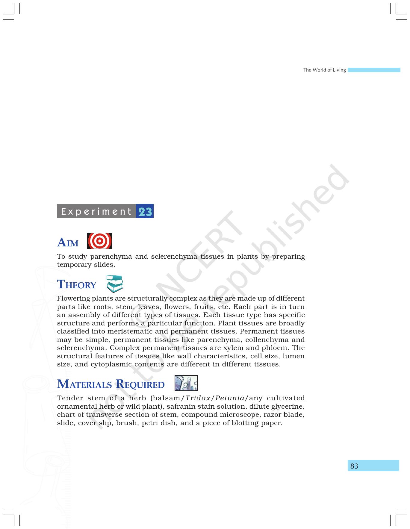 NCERT Laboratory Manuals for Class IX Science - The World of Living - Page 15
