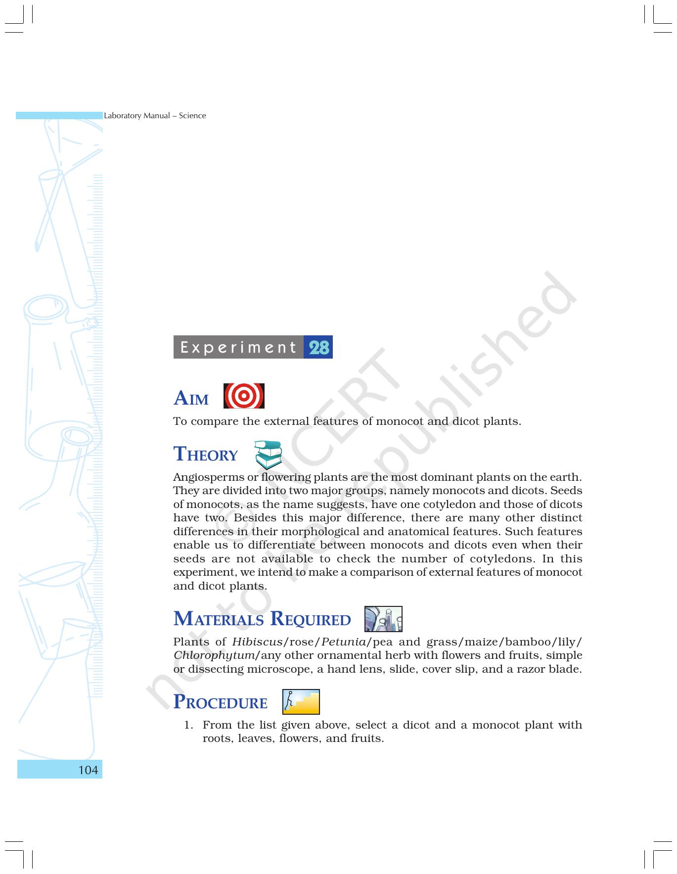 NCERT Laboratory Manuals for Class IX Science - The World of Living - Page 36