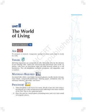 NCERT Laboratory Manuals for Class IX Science - The World of Living