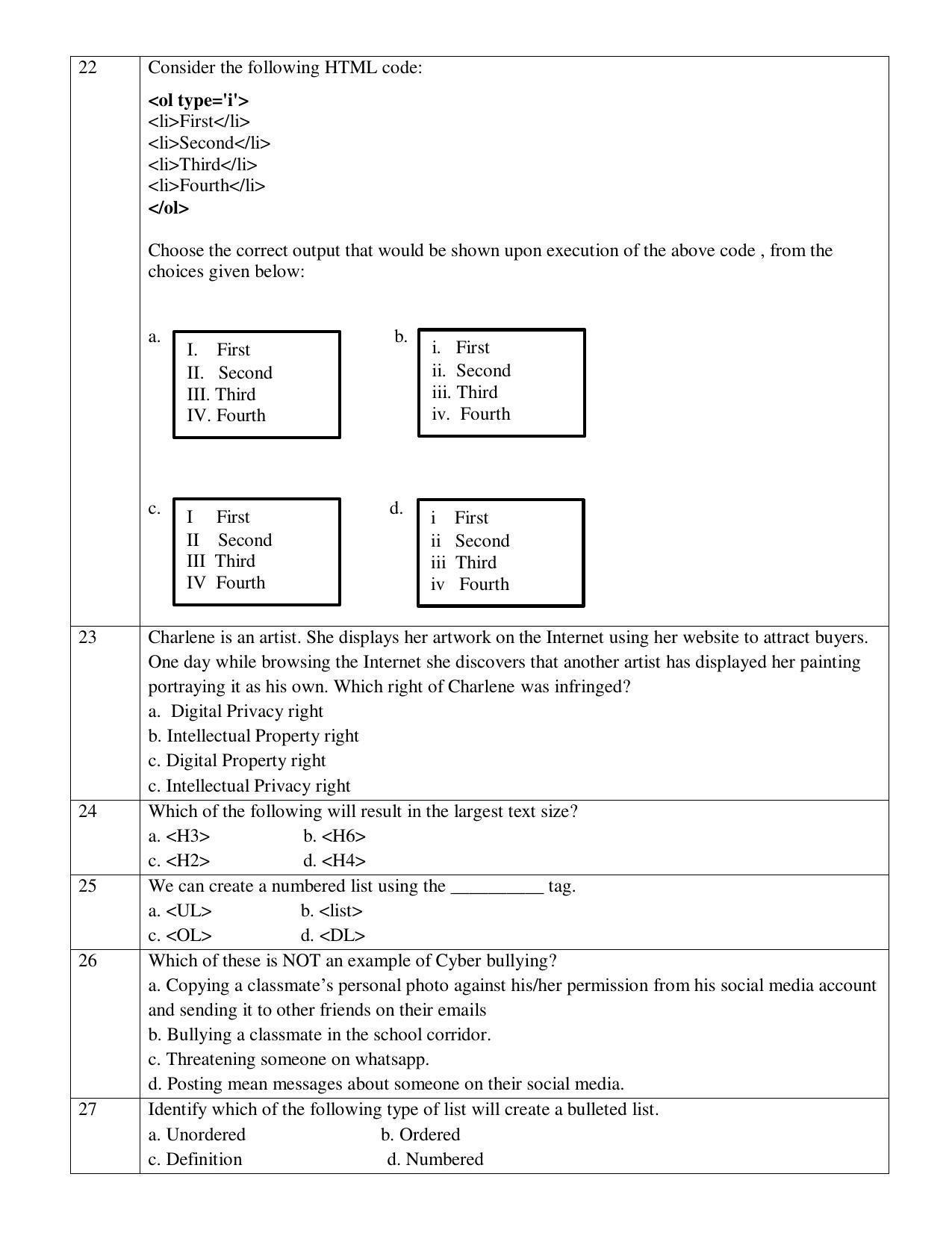 CBSE Class 10 Computer Application Sample Paper 2021-22 - Page 4