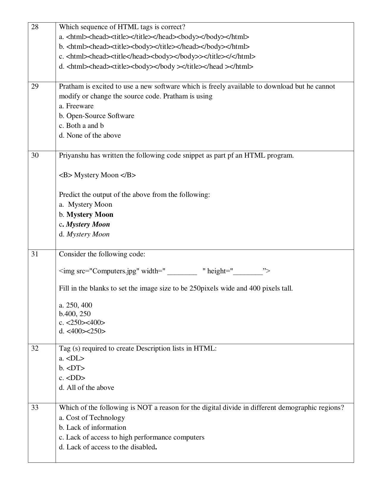 CBSE Class 10 Computer Application Sample Paper 2021-22 - Page 5