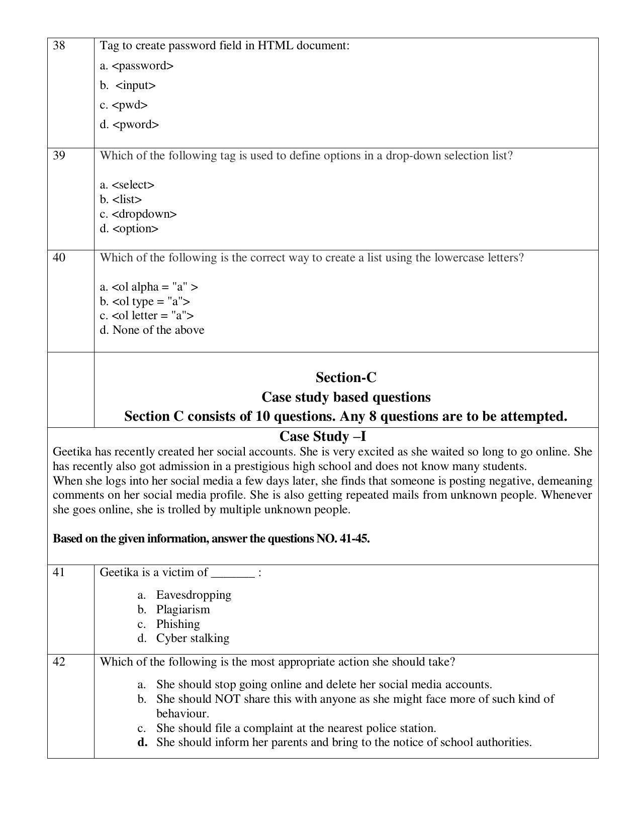 CBSE Class 10 Computer Application Sample Paper 2021-22 - Page 7