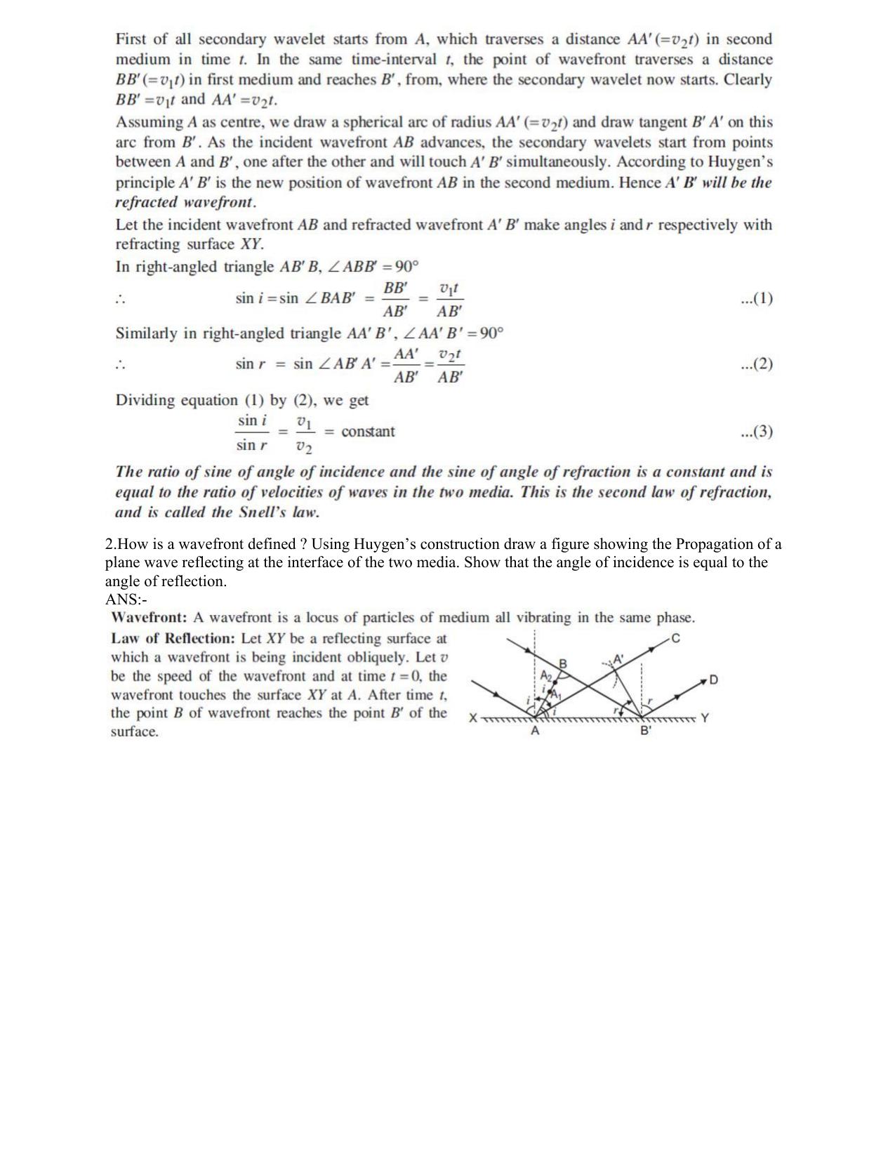 CBSE Class 12 Physics Worksheets for Optics - Page 12