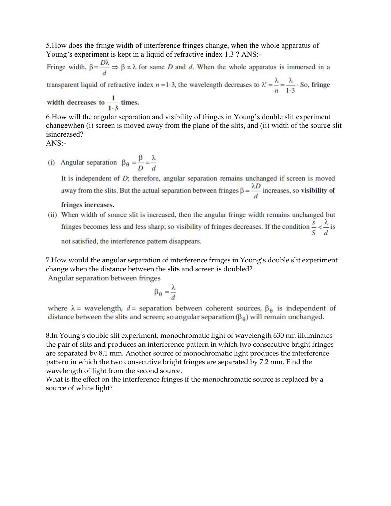 CBSE Class 12 Physics Worksheets for Optics - Page 16