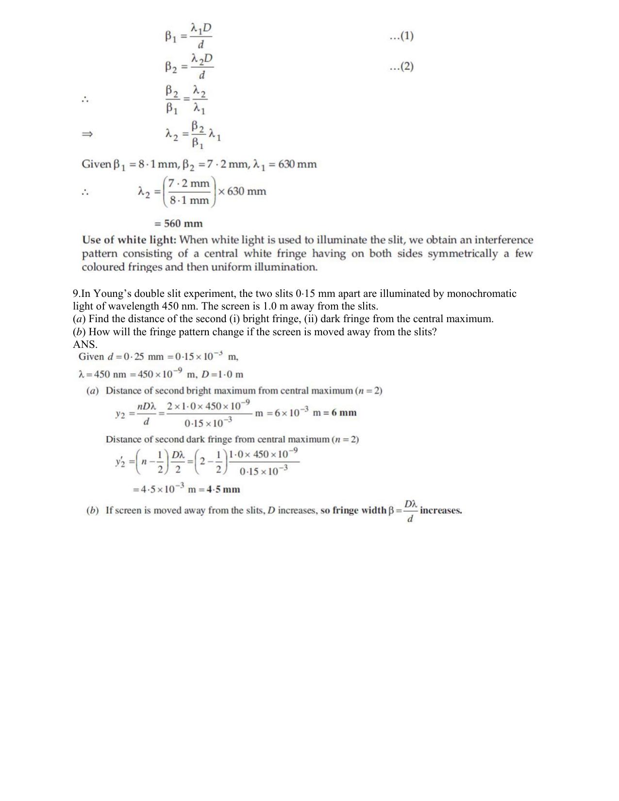 CBSE Class 12 Physics Worksheets for Optics - Page 17