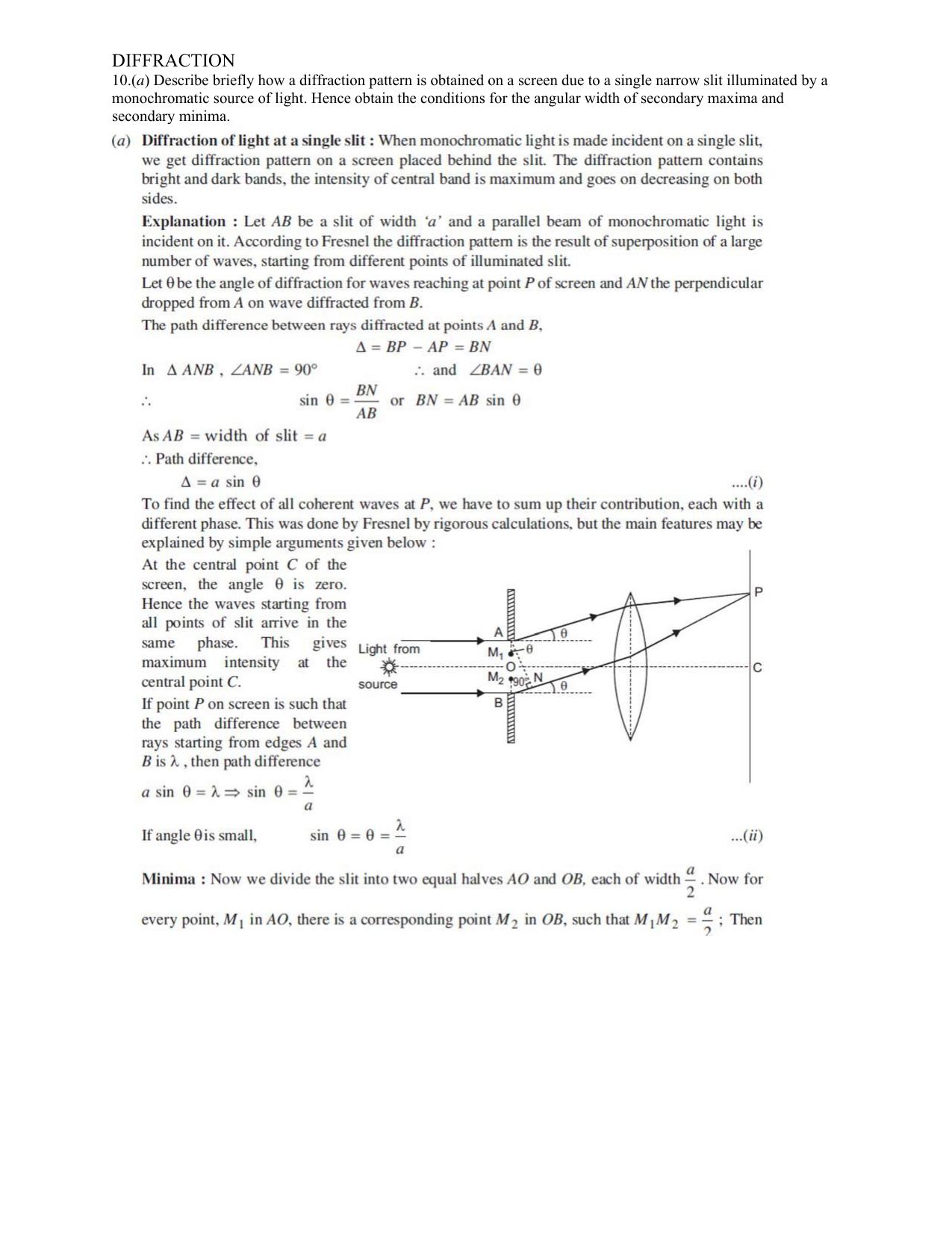 CBSE Class 12 Physics Worksheets for Optics - Page 18