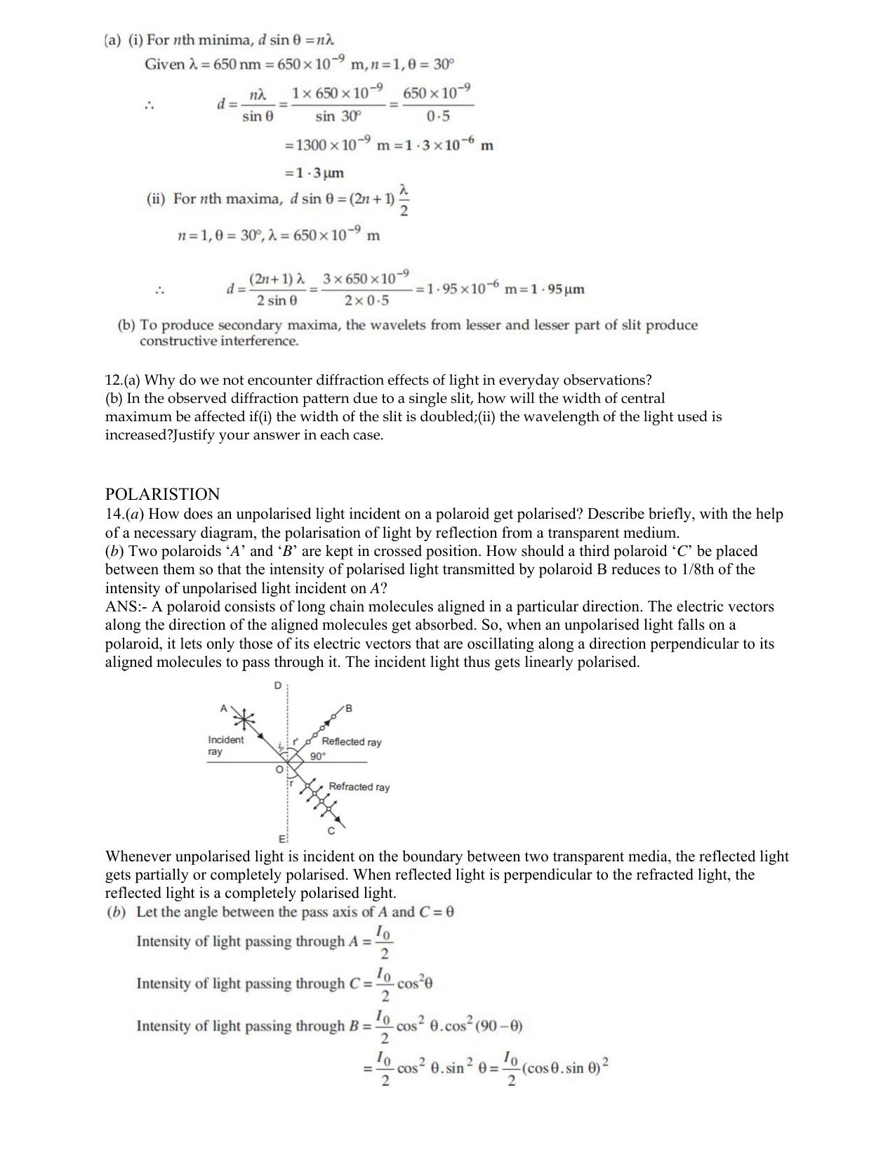 CBSE Class 12 Physics Worksheets for Optics - Page 20