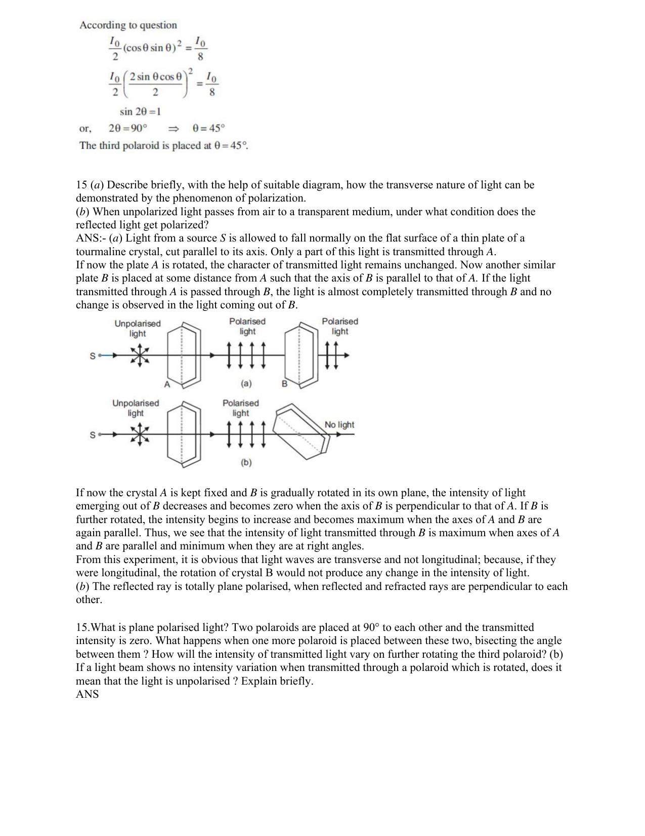 CBSE Class 12 Physics Worksheets for Optics - Page 21