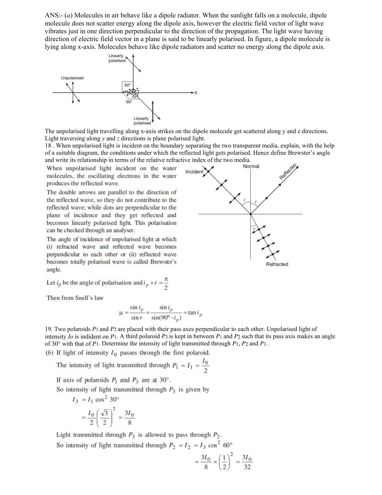 CBSE Class 12 Physics Worksheets for Optics - Page 23
