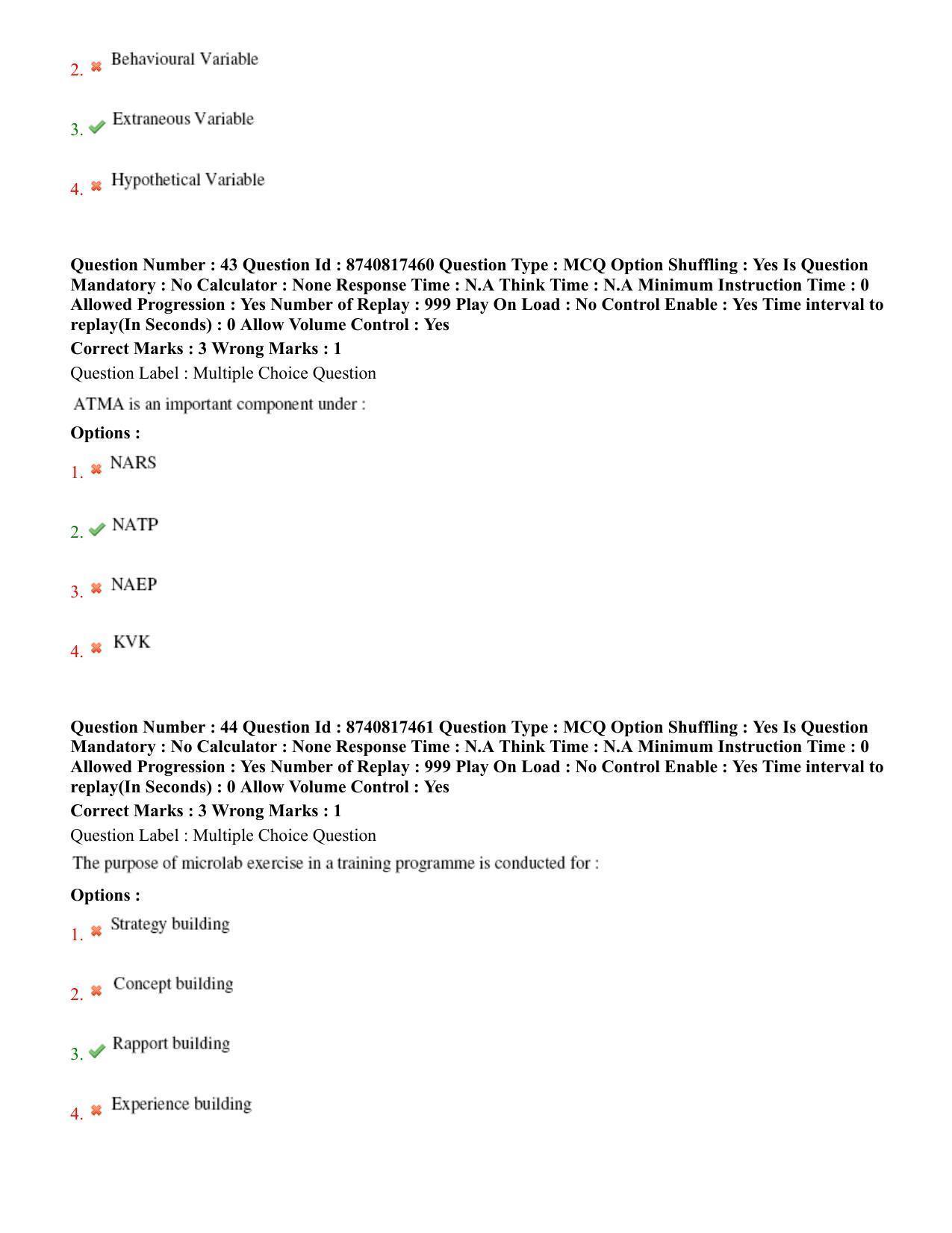 BHU RET Veterinary Extension Education 2020 Question Paper - Page 29