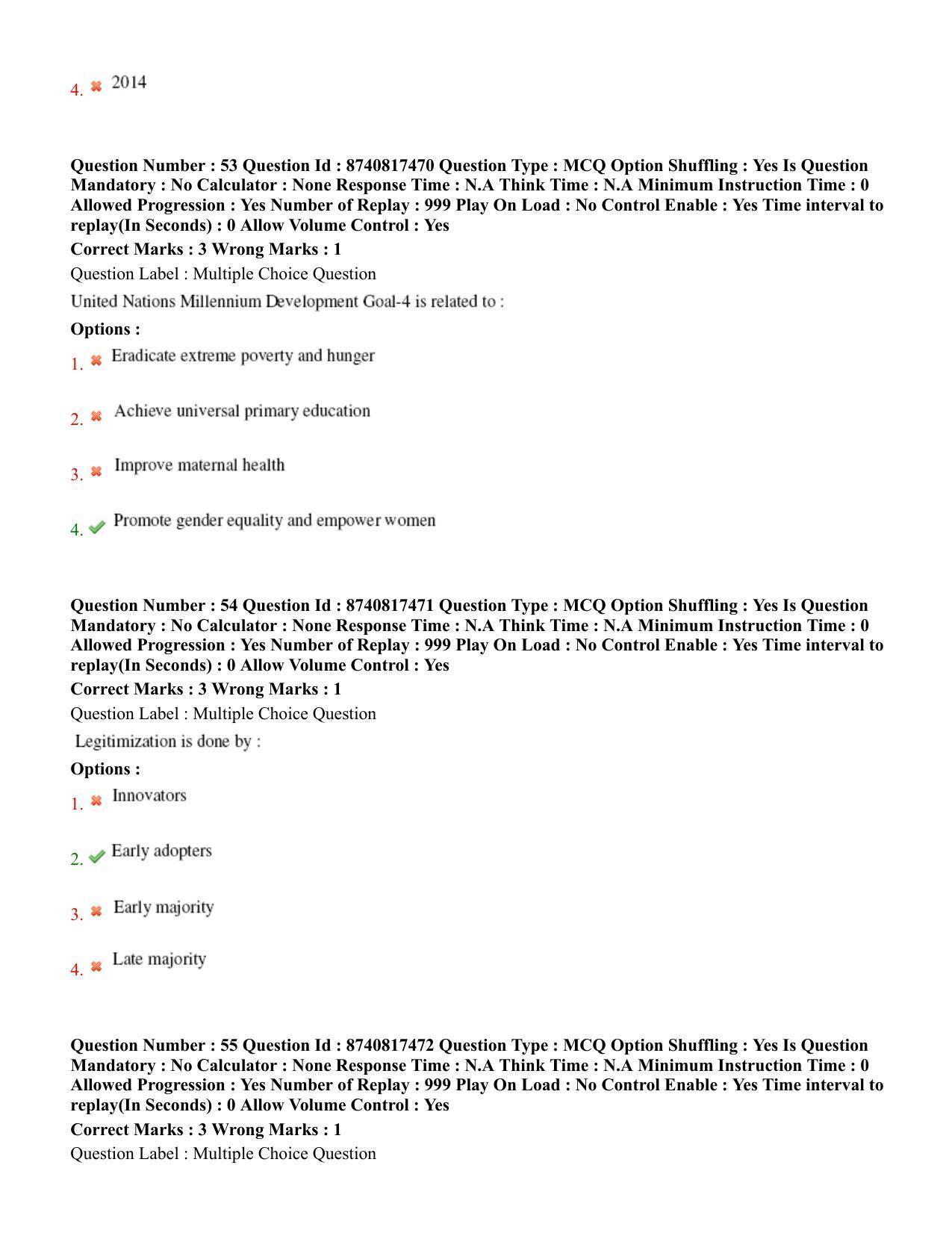 BHU RET Veterinary Extension Education 2020 Question Paper - Page 33