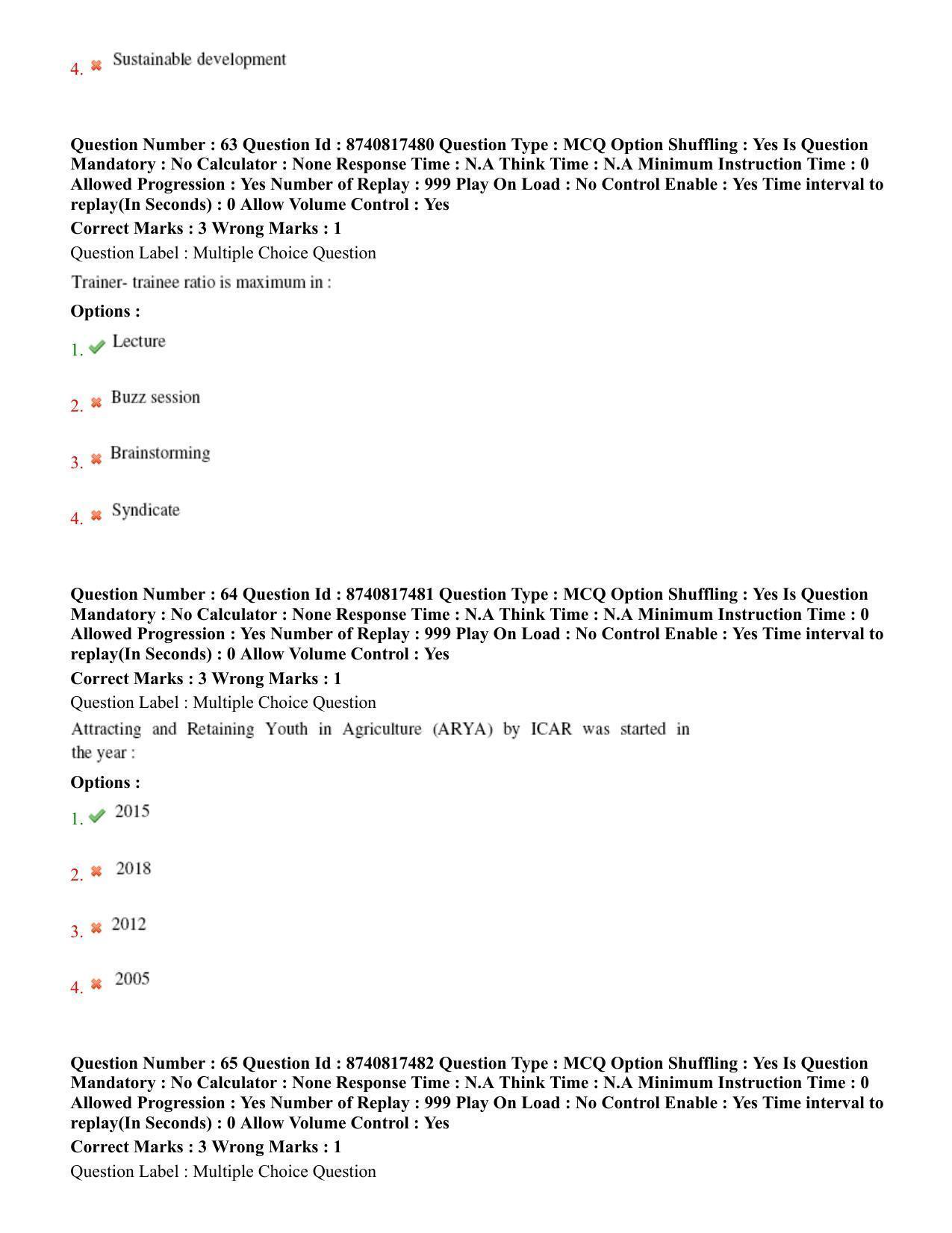 BHU RET Veterinary Extension Education 2020 Question Paper - Page 37