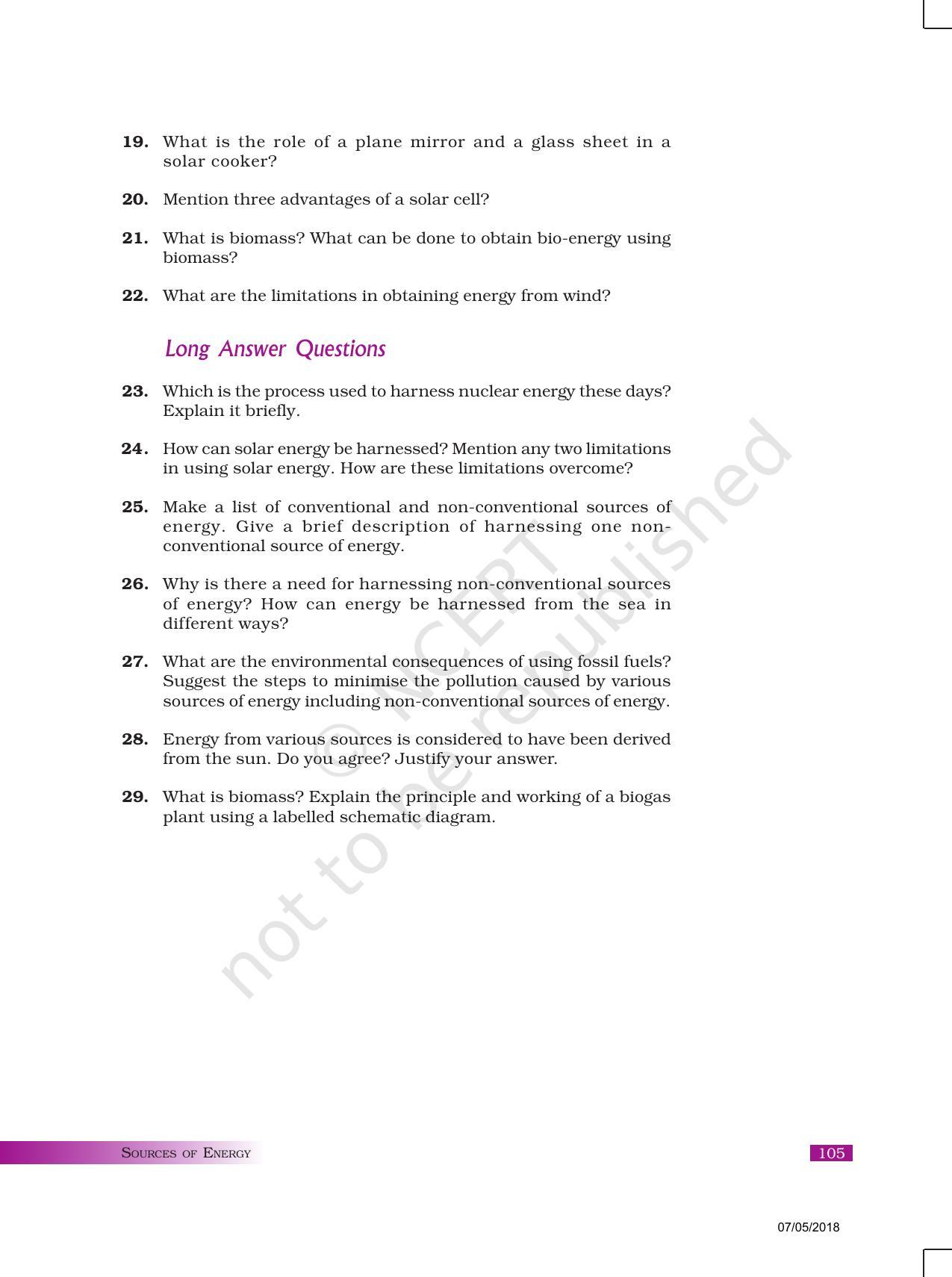 NCERT Exemplar Book for Class 10 Science: Chapter 14 Sources of Energy - Page 4