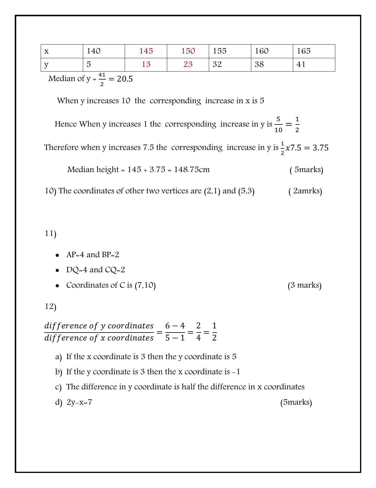 Kerala SSLC 2017 Maths Answer key (EM) (Model) - Page 5
