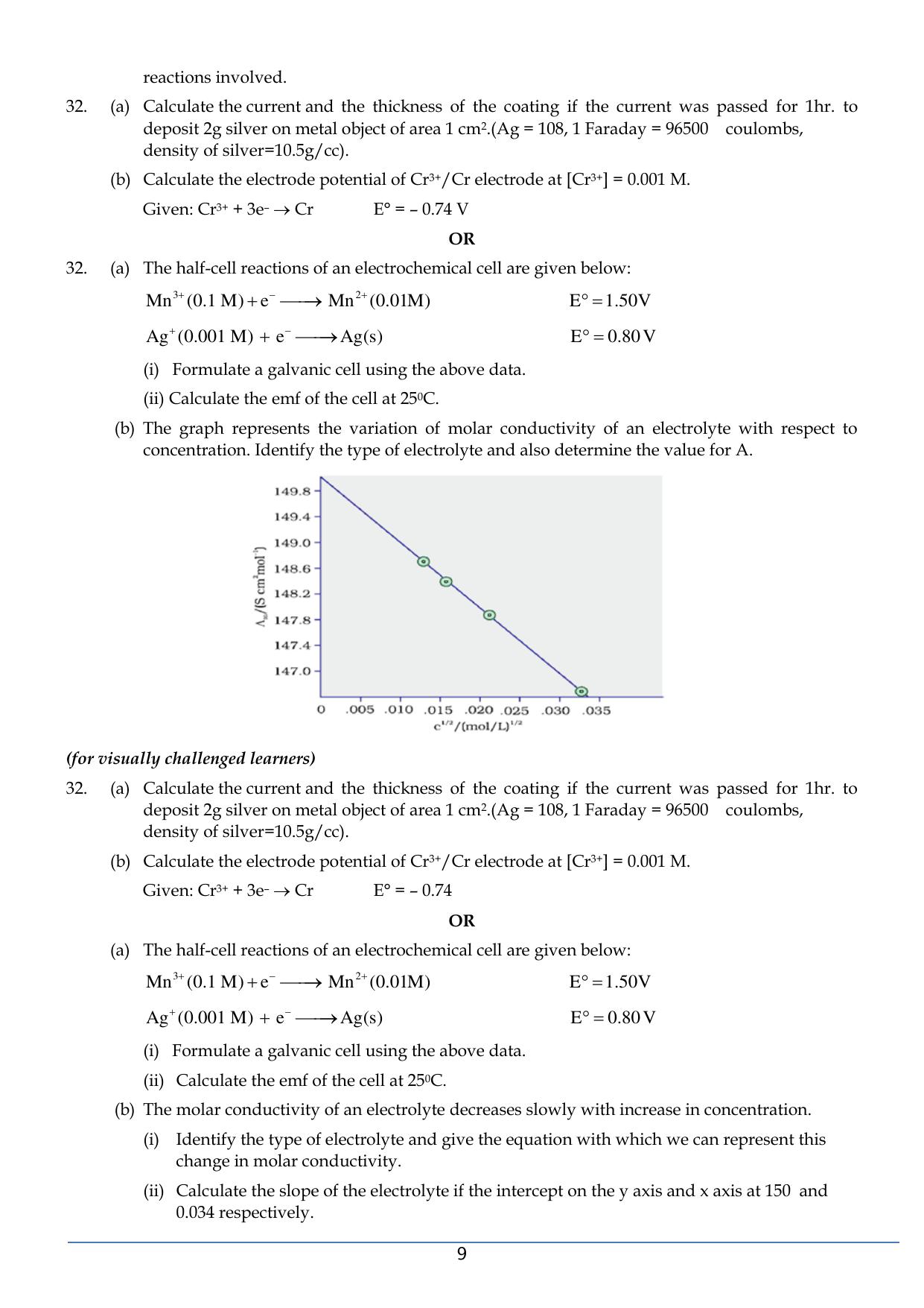 CBSE Class 12 Chemistry SET 2 Practice Questions 2023-24  - Page 9