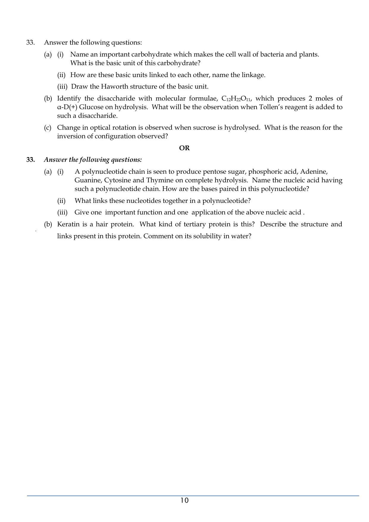 CBSE Class 12 Chemistry SET 2 Practice Questions 2023-24  - Page 10