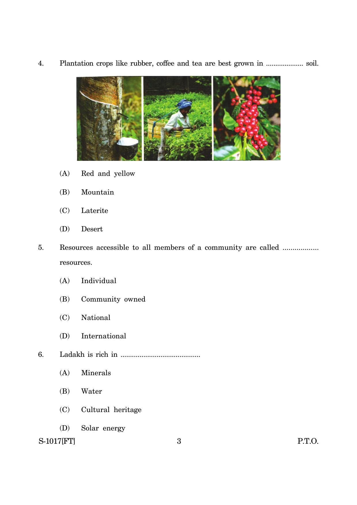 Goa Board Class 10 Geography & Economics (E) (November 2022) Question Paper - Page 3