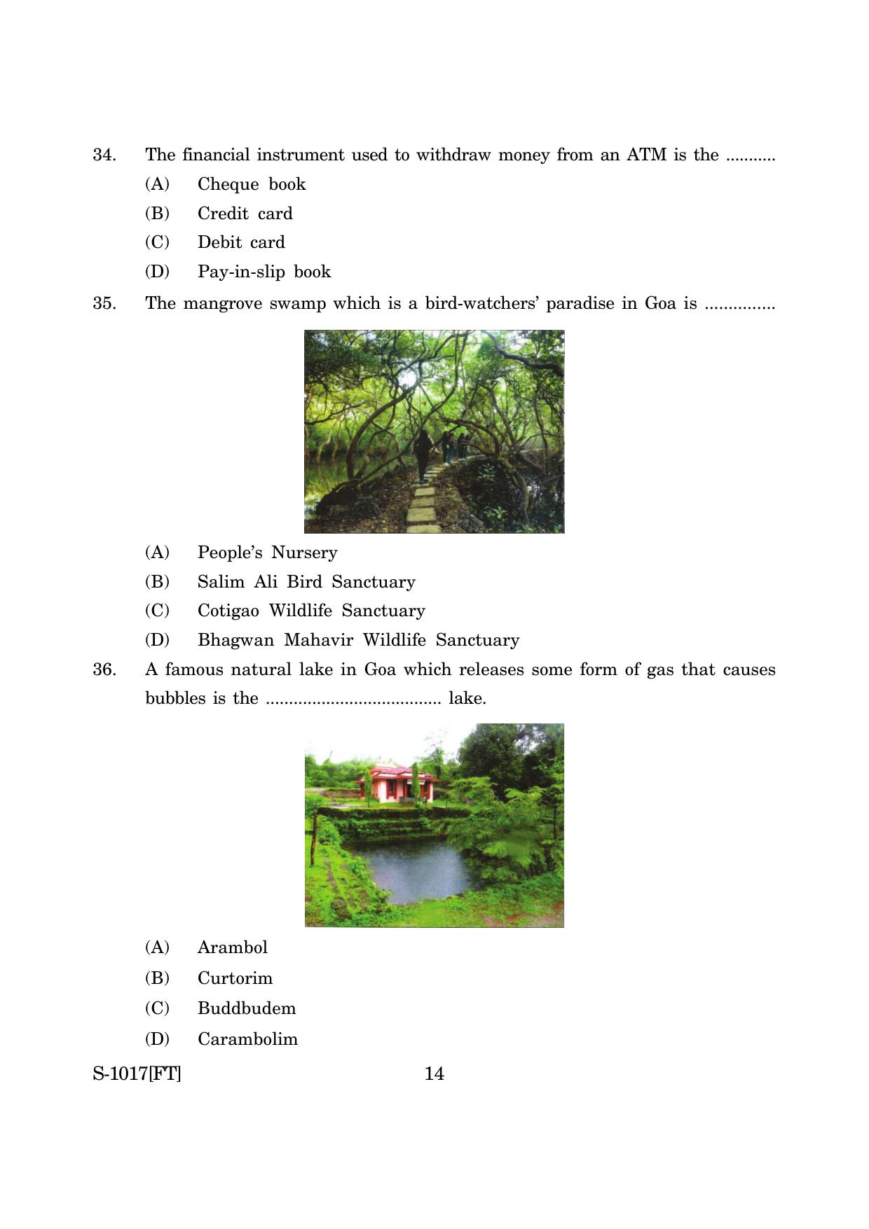 Goa Board Class 10 Geography & Economics (E) (November 2022) Question Paper - Page 14