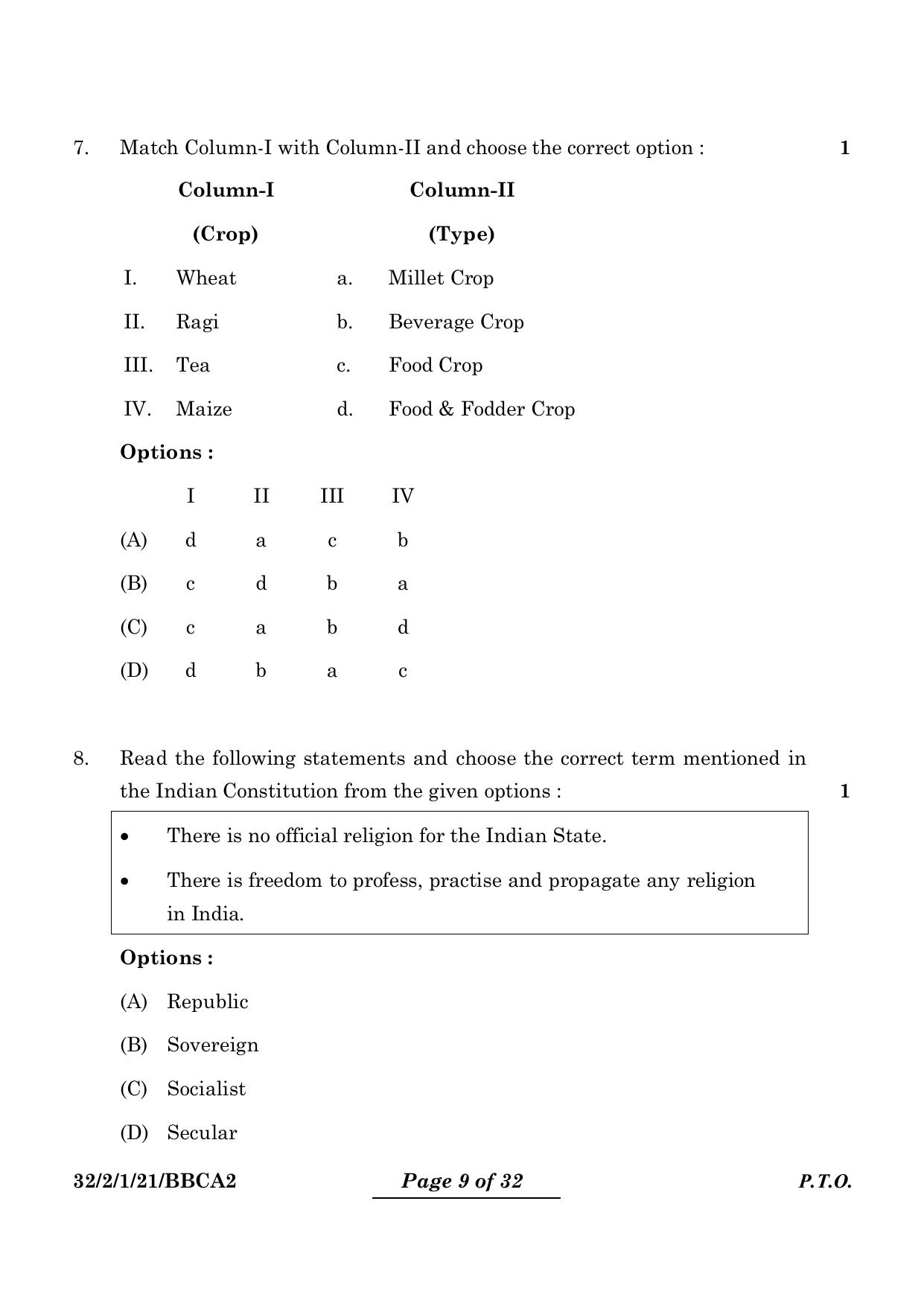 CBSE Class 10 32-2-1 Social Science 2024 Question Paper - Page 9