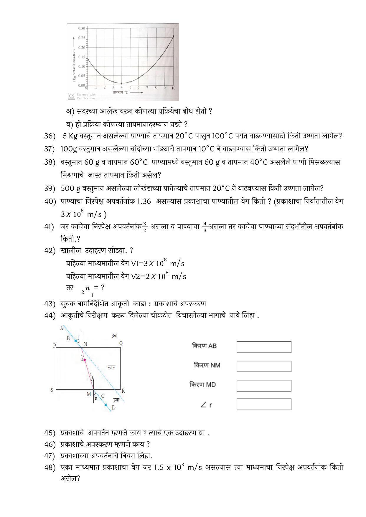 Maharashtra Board Class 10 विज्ञान आणि तंत्रज्ञान भाग – १ Sample Paper  (मराठी माध्यम) - Page 28