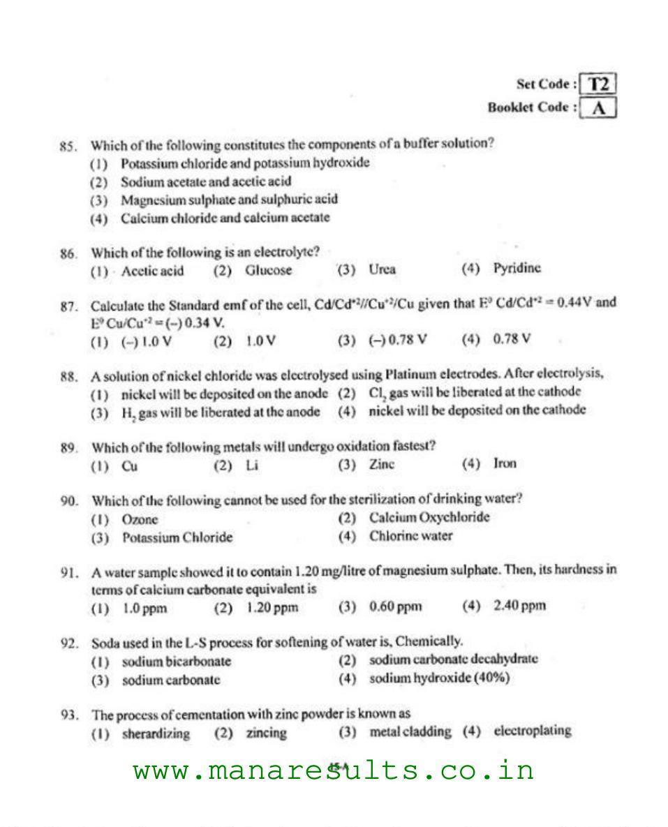 AP ECET 2015 Ceramic Technology Old Previous Question Papers - Page 14