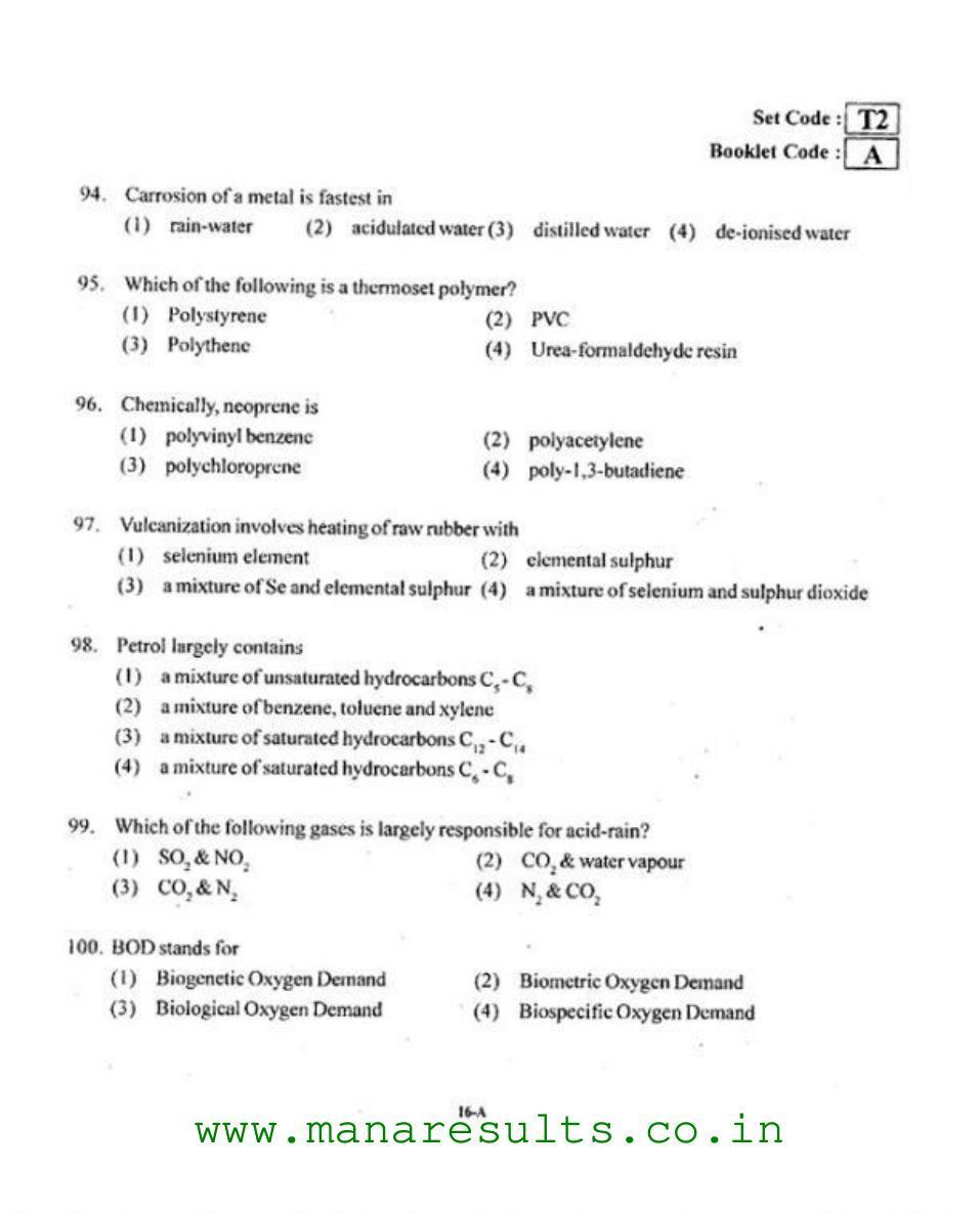 AP ECET 2015 Ceramic Technology Old Previous Question Papers - Page 15