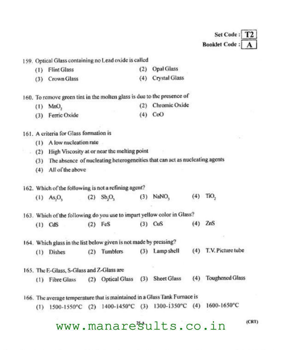 AP ECET 2015 Ceramic Technology Old Previous Question Papers - Page 24