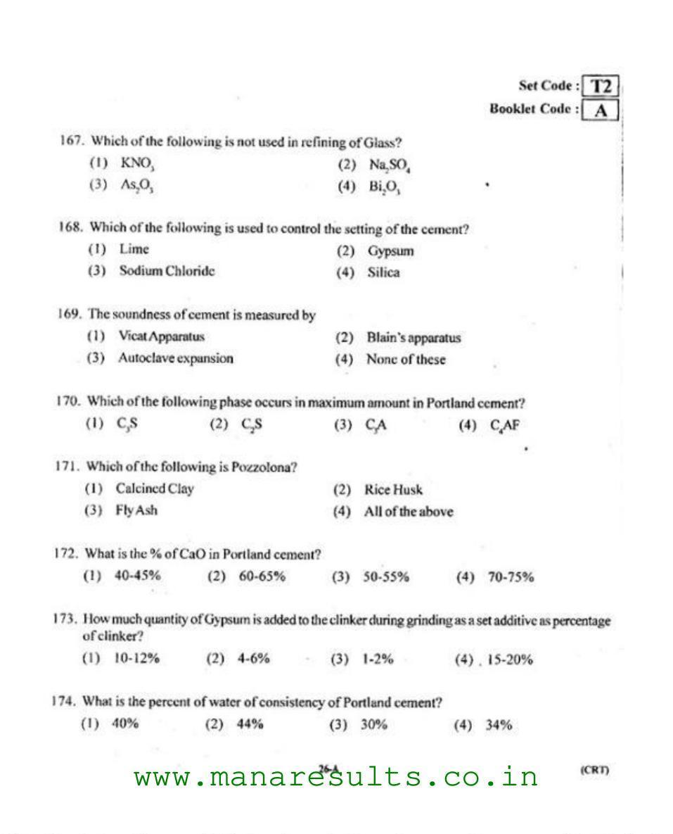 AP ECET 2015 Ceramic Technology Old Previous Question Papers - Page 25