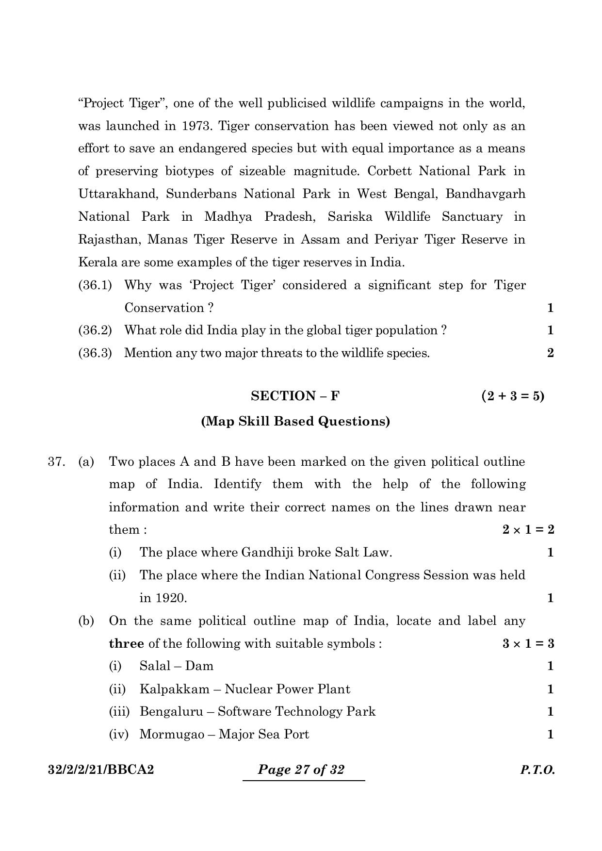CBSE Class 10 32-2-2 Social Science 2024 Question Paper - Page 27