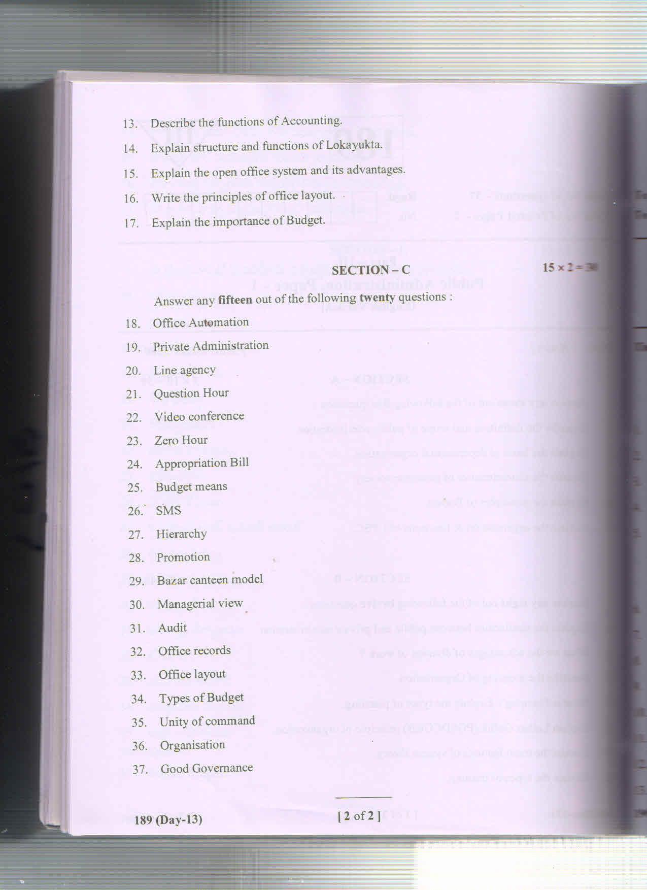 AP Inter 1st Year Public Administration-I (EM) May-2018 (General) Question Paper - Page 2