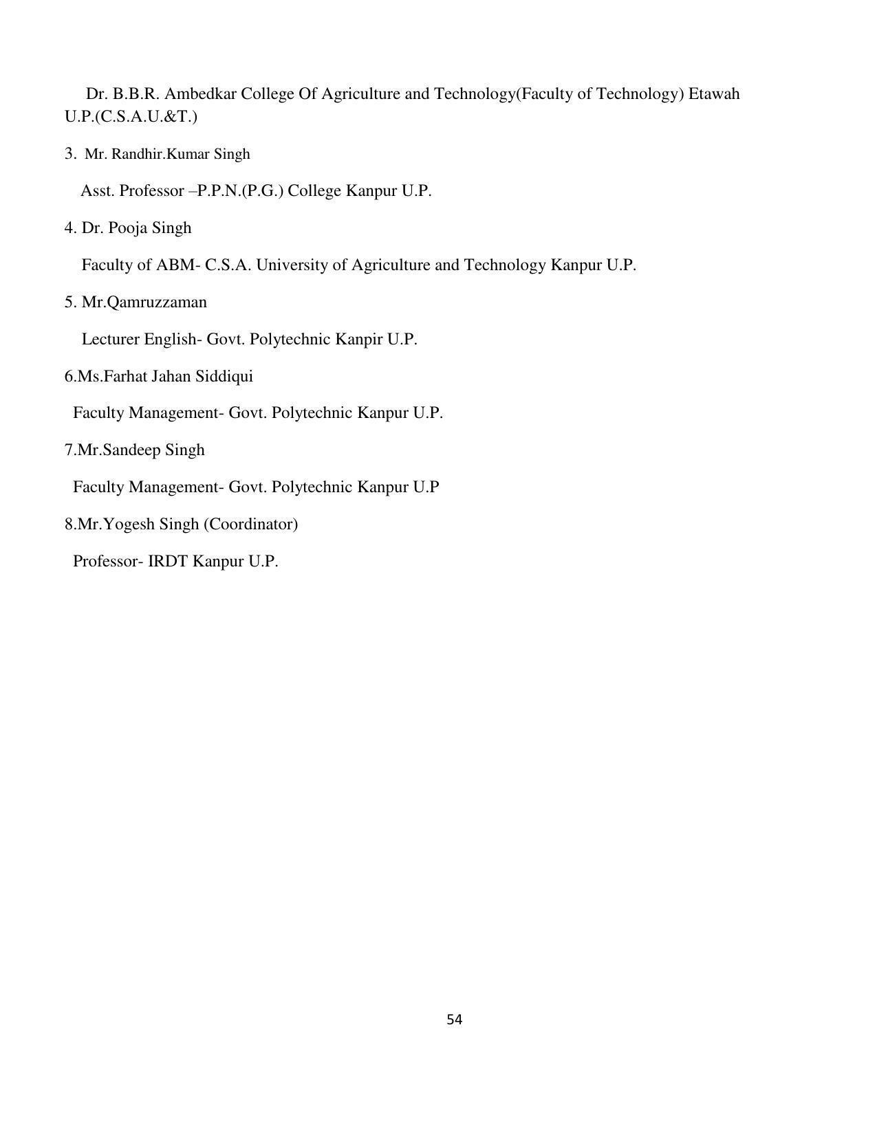 SYLLABUS FOR FIRST SEMESTER SESSION (2020-2021) - TWO SEMESTER POST GRADUATE DIPLOMA COURSE IN RETAIL MANAGEMENT - Page 54