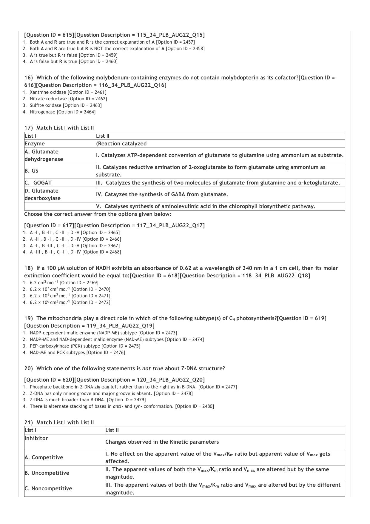 ICAR AIEEA PG 2022 PLANT BIOTECHNOLOGY Question Paper - Page 3