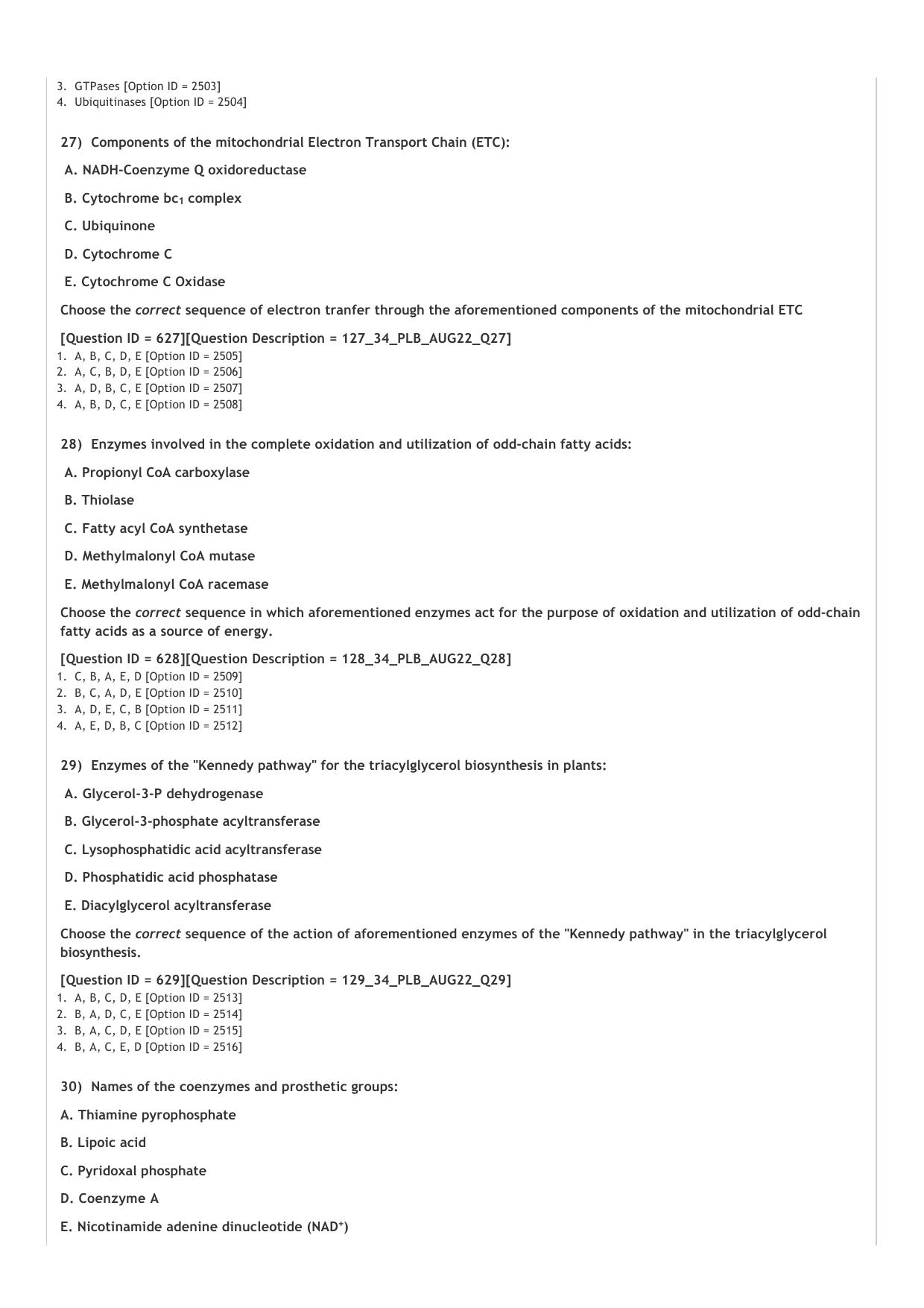 ICAR AIEEA PG 2022 PLANT BIOTECHNOLOGY Question Paper - Page 5