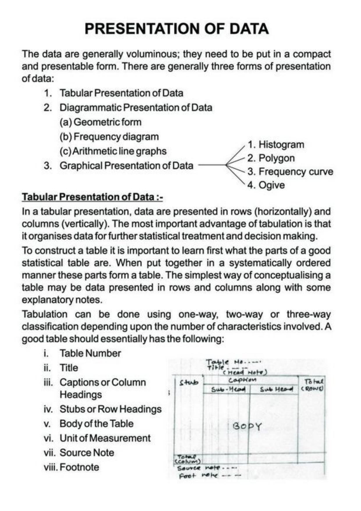 Class 11 Notes, Question & Practice Paper - Economics (Topic 2(A) : Collection, Organisation and Presentation of Data) - Page 17