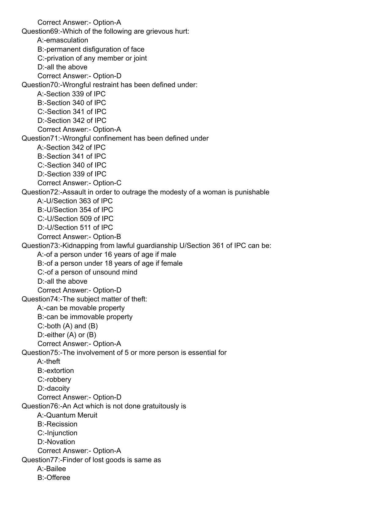 Kerala 2019 LLB 3-Year Question Paper with Answer Key - Page 9