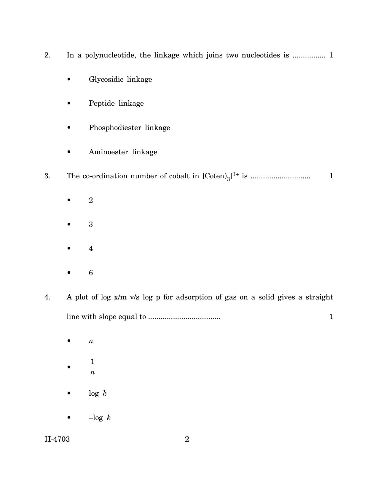 Goa Board Class 12 Chemistry (March 2024) Question Paper - Page 2