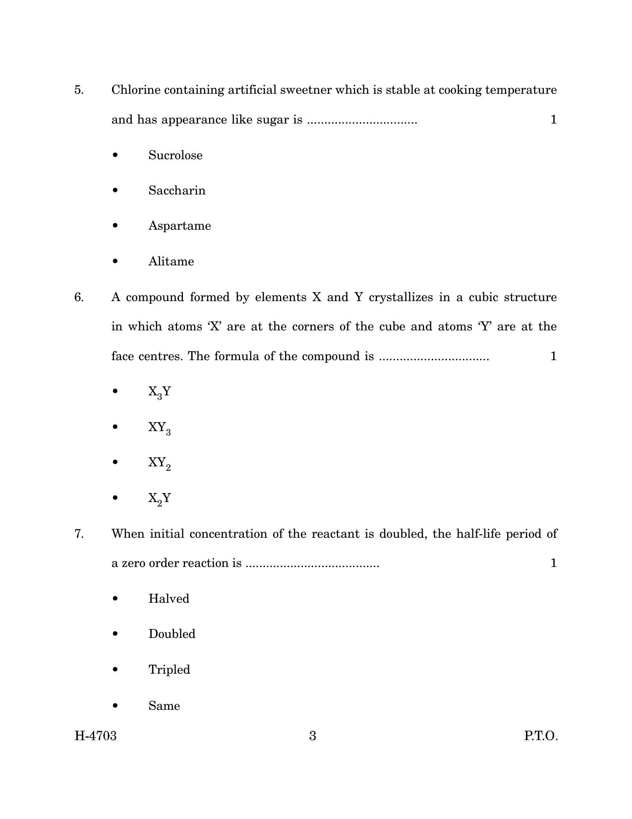 Goa Board Class 12 Chemistry (March 2024) Question Paper - Page 3