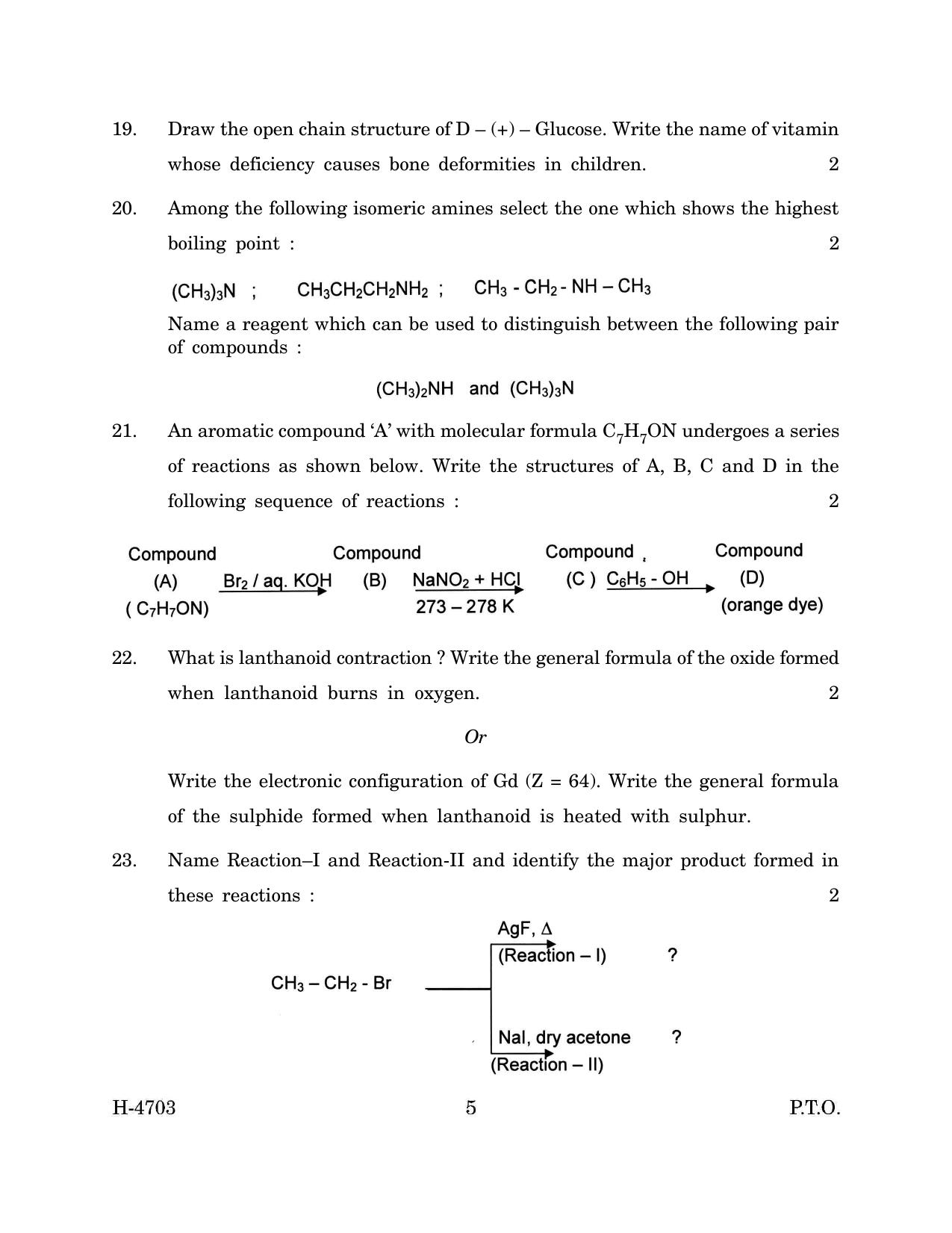 Goa Board Class 12 Chemistry (March 2024) Question Paper - Page 5
