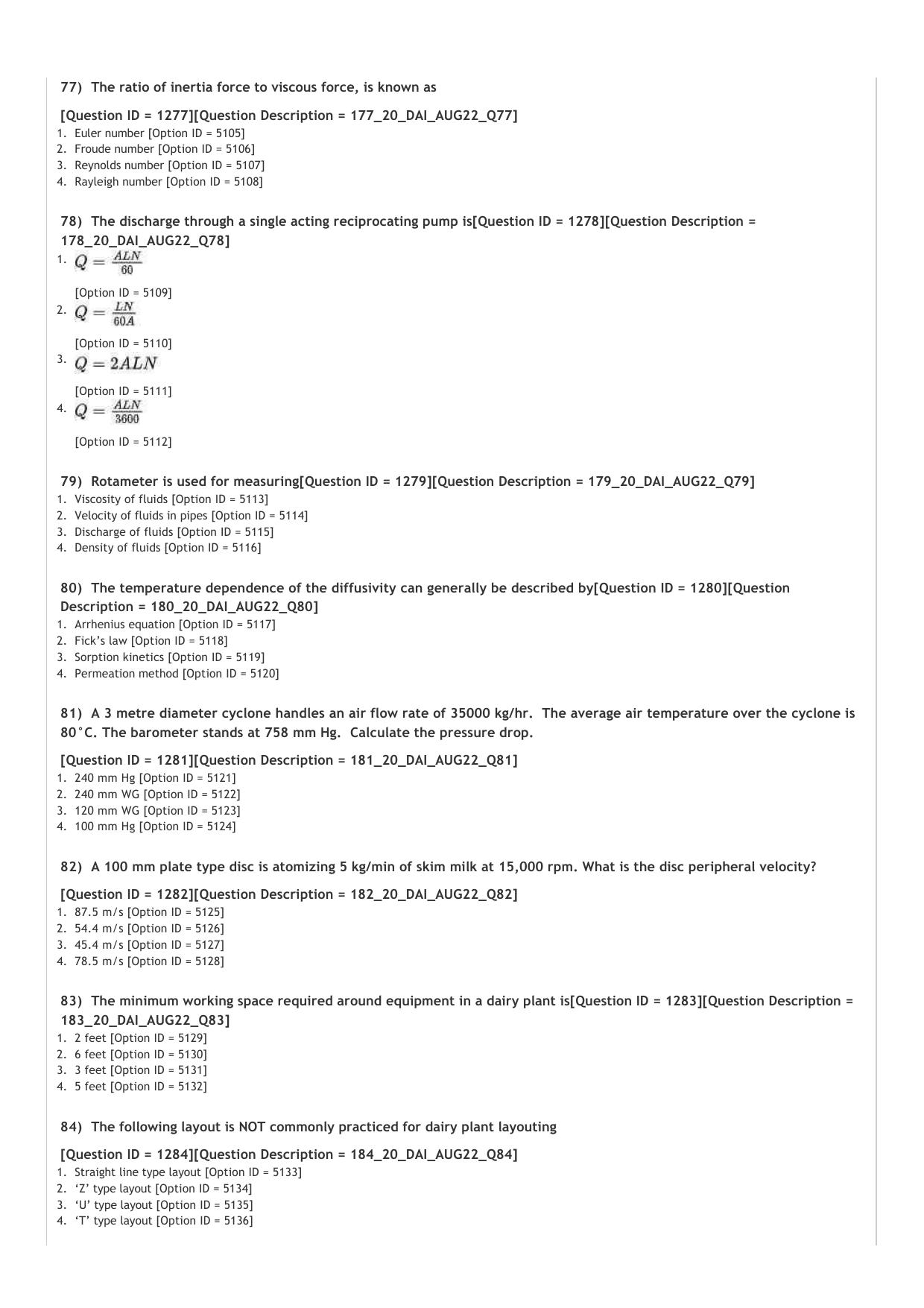 ICAR AIEEA PG 2022 DAIRY TECHNOLOGY Question Paper - Page 11