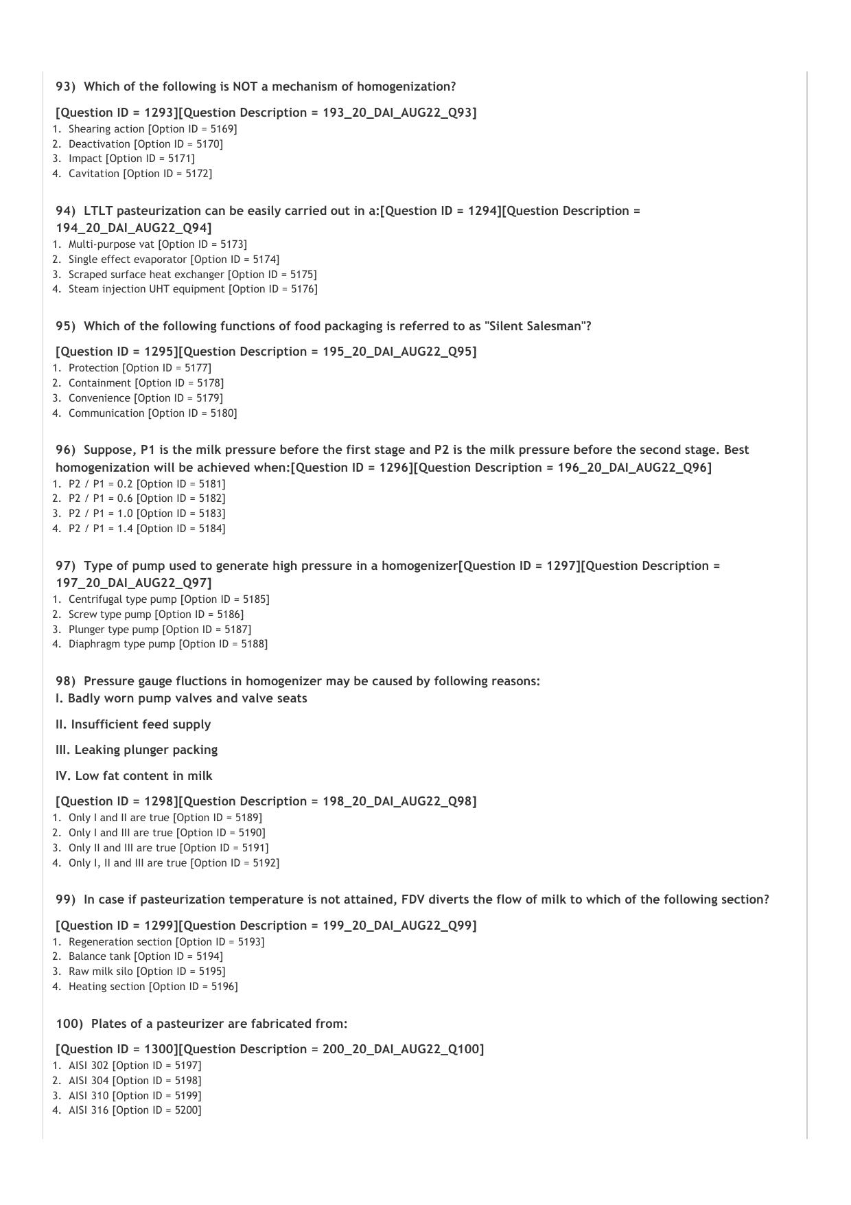 ICAR AIEEA PG 2022 DAIRY TECHNOLOGY Question Paper - Page 13