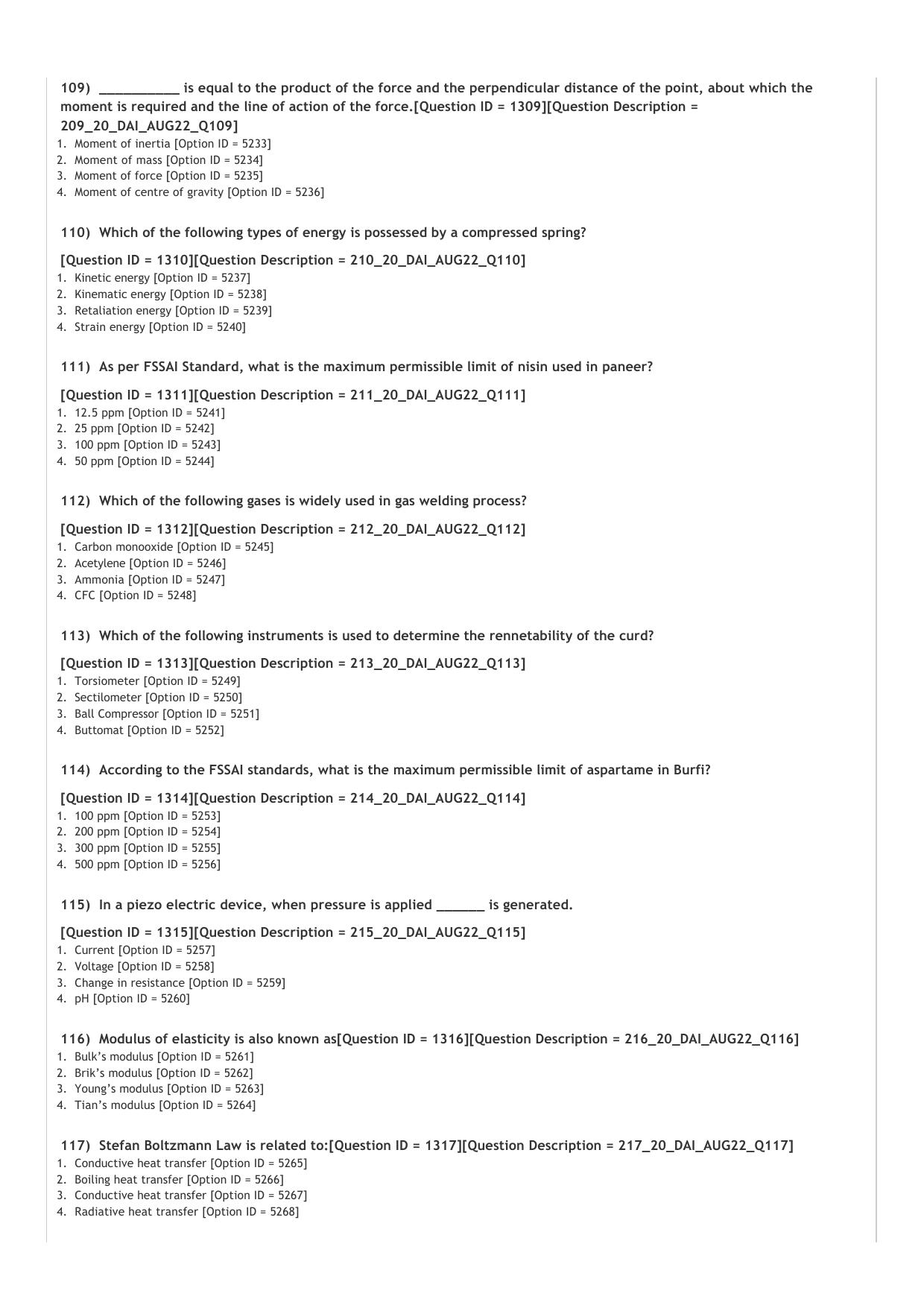 ICAR AIEEA PG 2022 DAIRY TECHNOLOGY Question Paper - Page 15