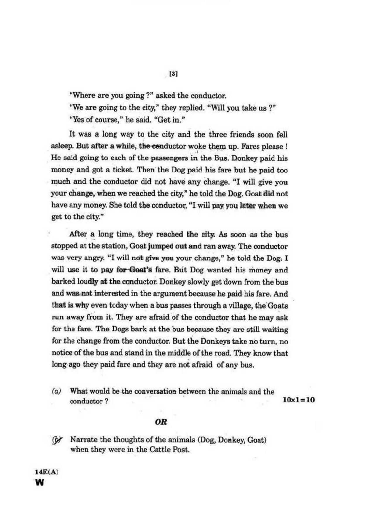AP Class 10 English (Part II) 2016 Question Paper - Page 3