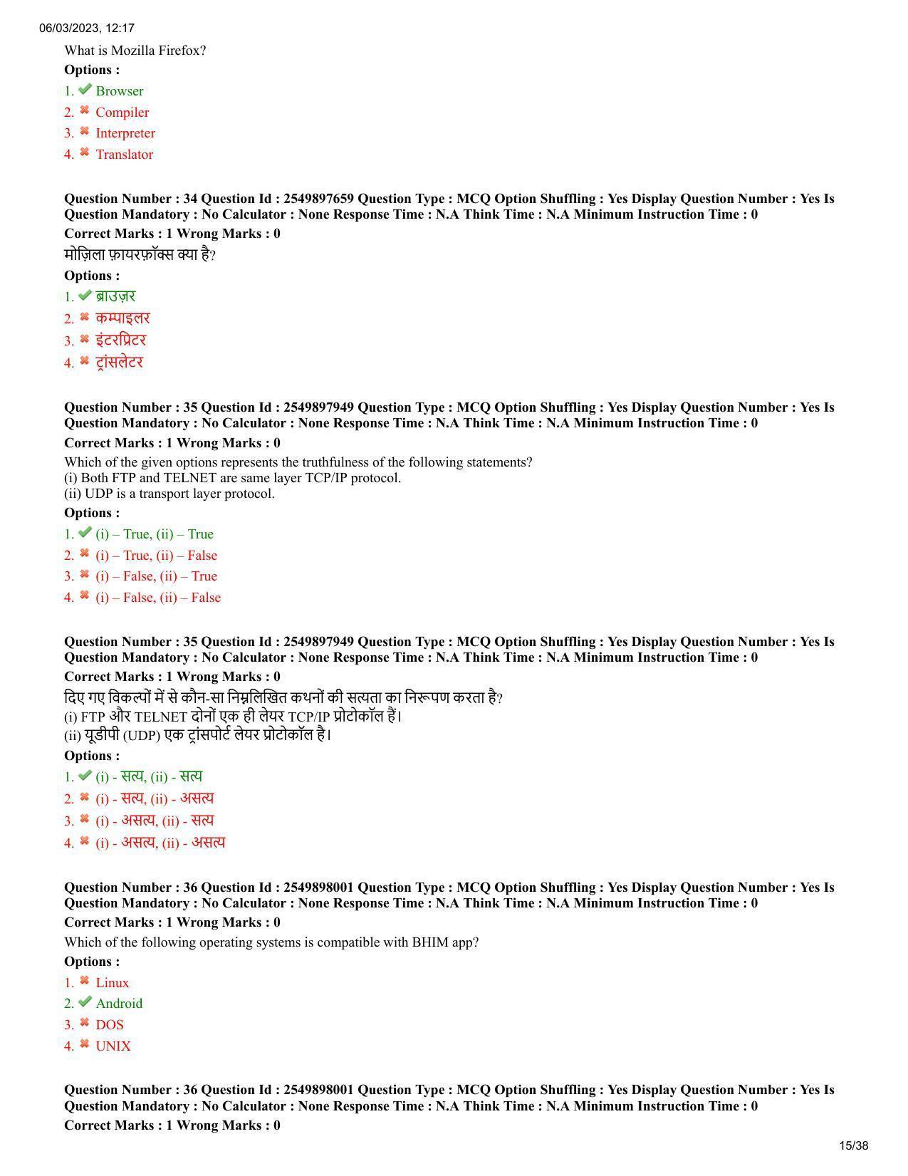 MP CPCT 4 Mar 2023 Question Paper Shift 2 - Page 15