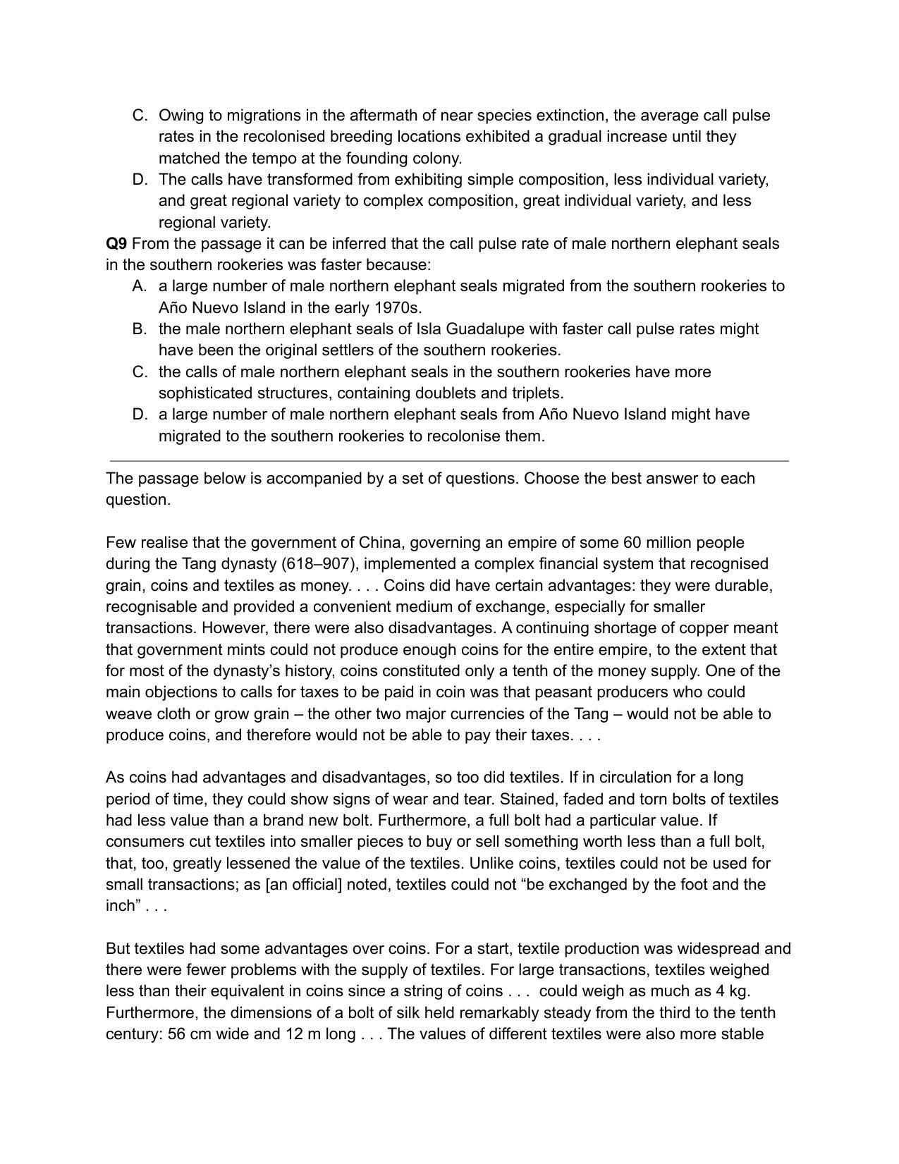 CAT 2020 CAT VARC Slot 1 Question Paper - Page 5