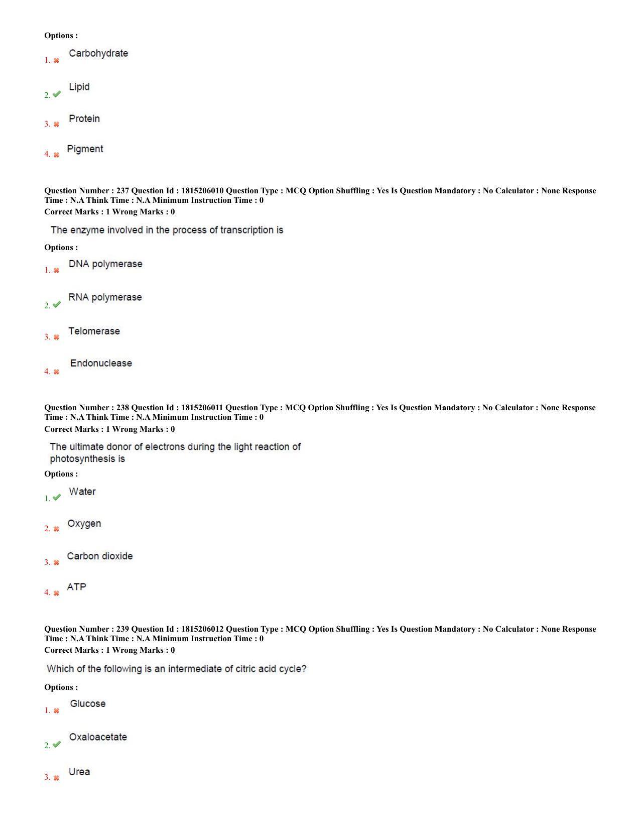 TS CPGET 2023 M Sc BiochemistryEnvironmentalScienceForensicScienceGeneticsandMicrobiolo (Shift 2) Question Paper with Answer Key - Page 96